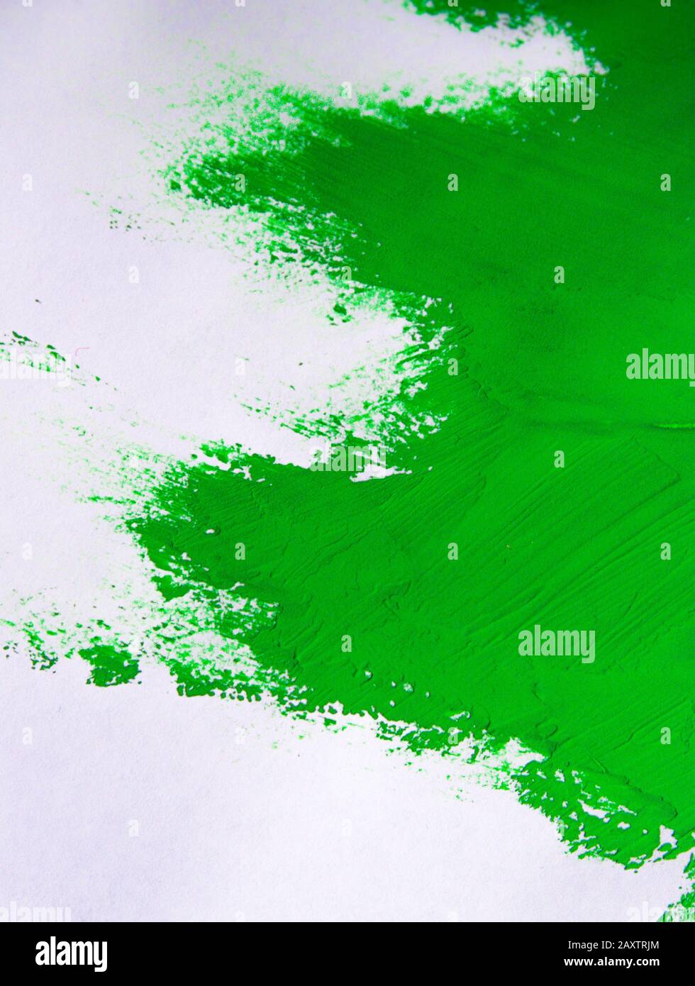 Isolated Abstract Blurred Strokes of Green Color on a White Background Stock Photo