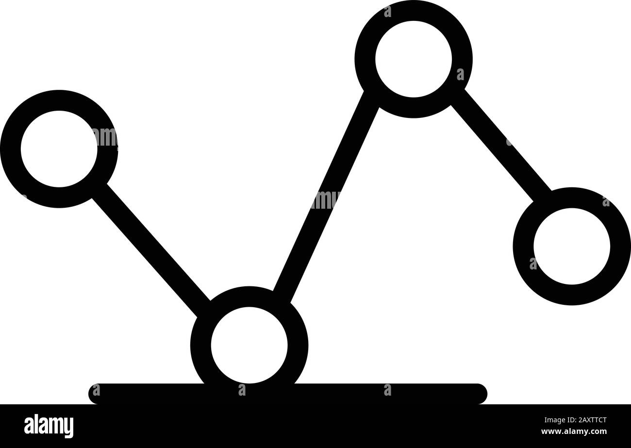 Neuromarketing graph icon, outline style Stock Vector
