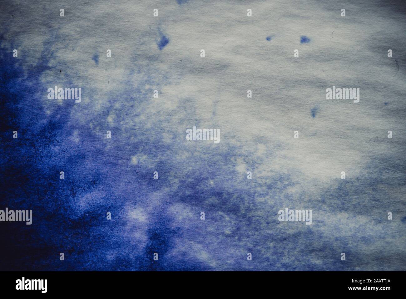 Blue Ink Stain on a Sheet of White Paper Macro. Abstract Background ...