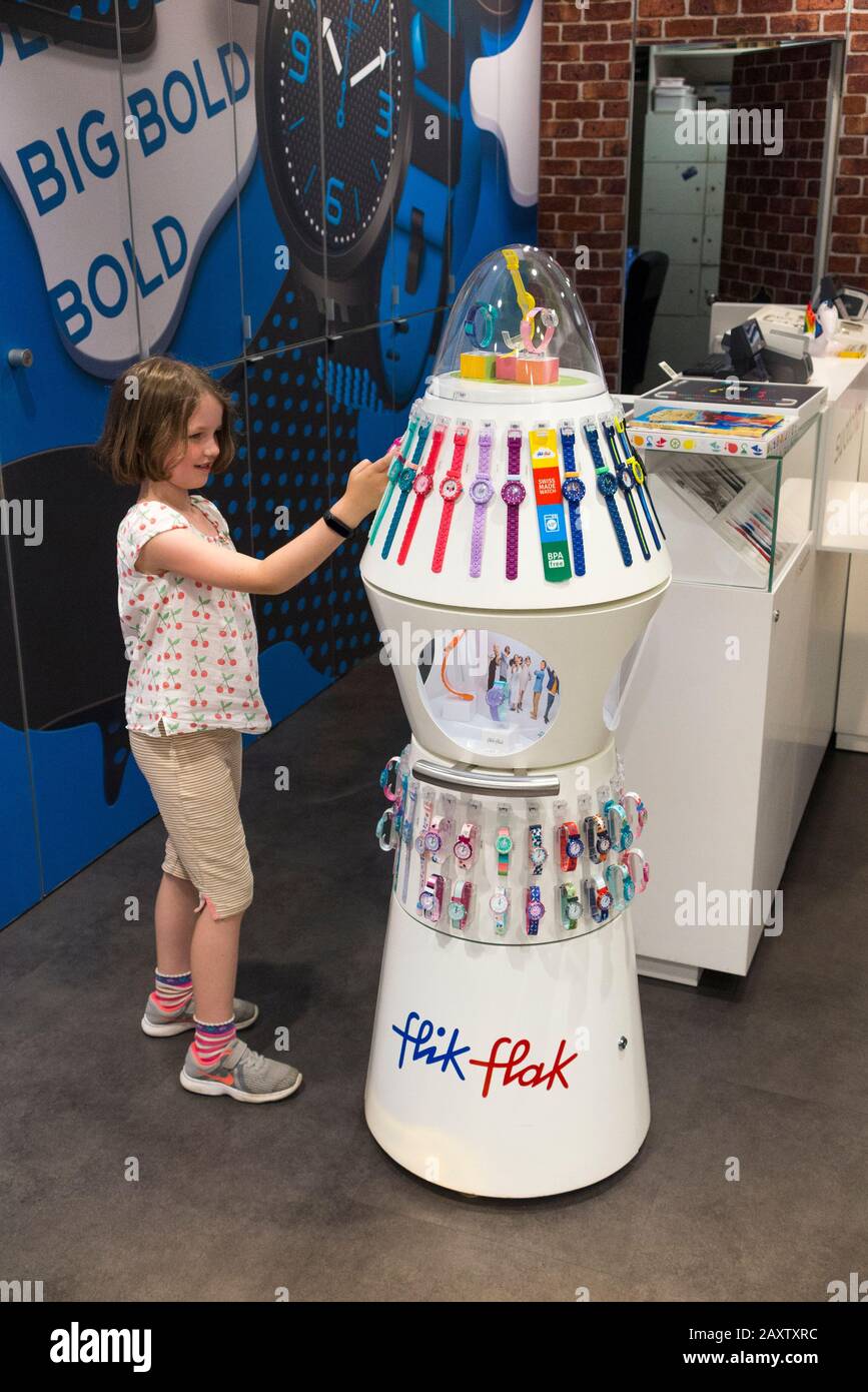 Child children kid kids peruse and examine look at watches