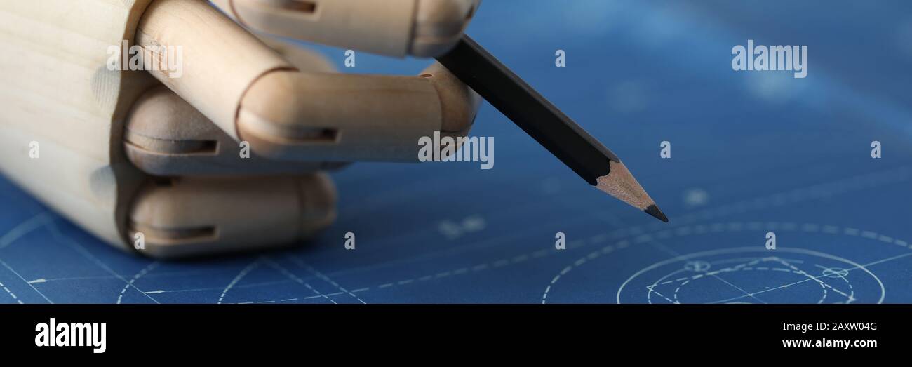 Architect sketching and construction project Stock Photo