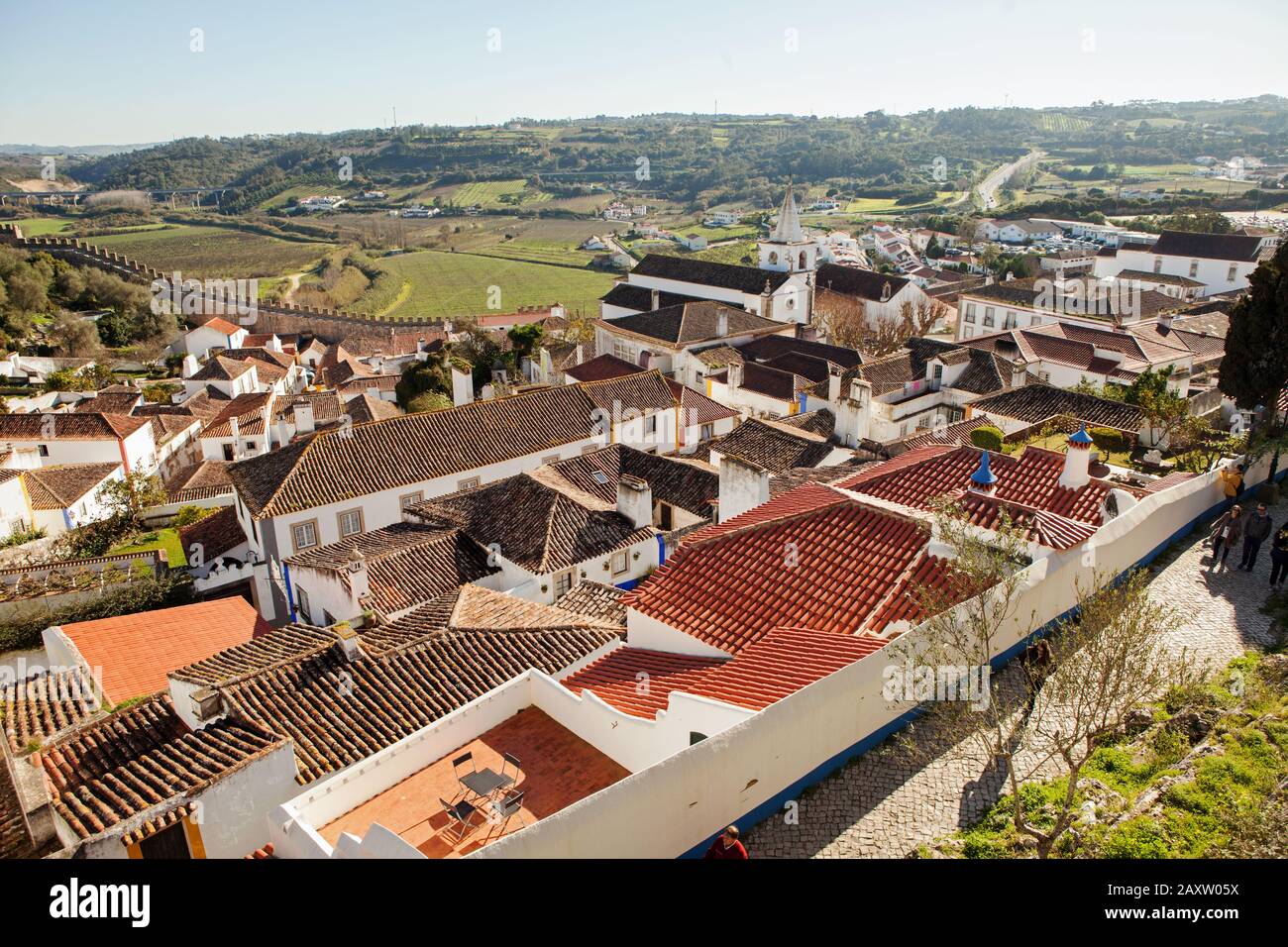 Medival walled hill town hi-res stock photography and images - Alamy