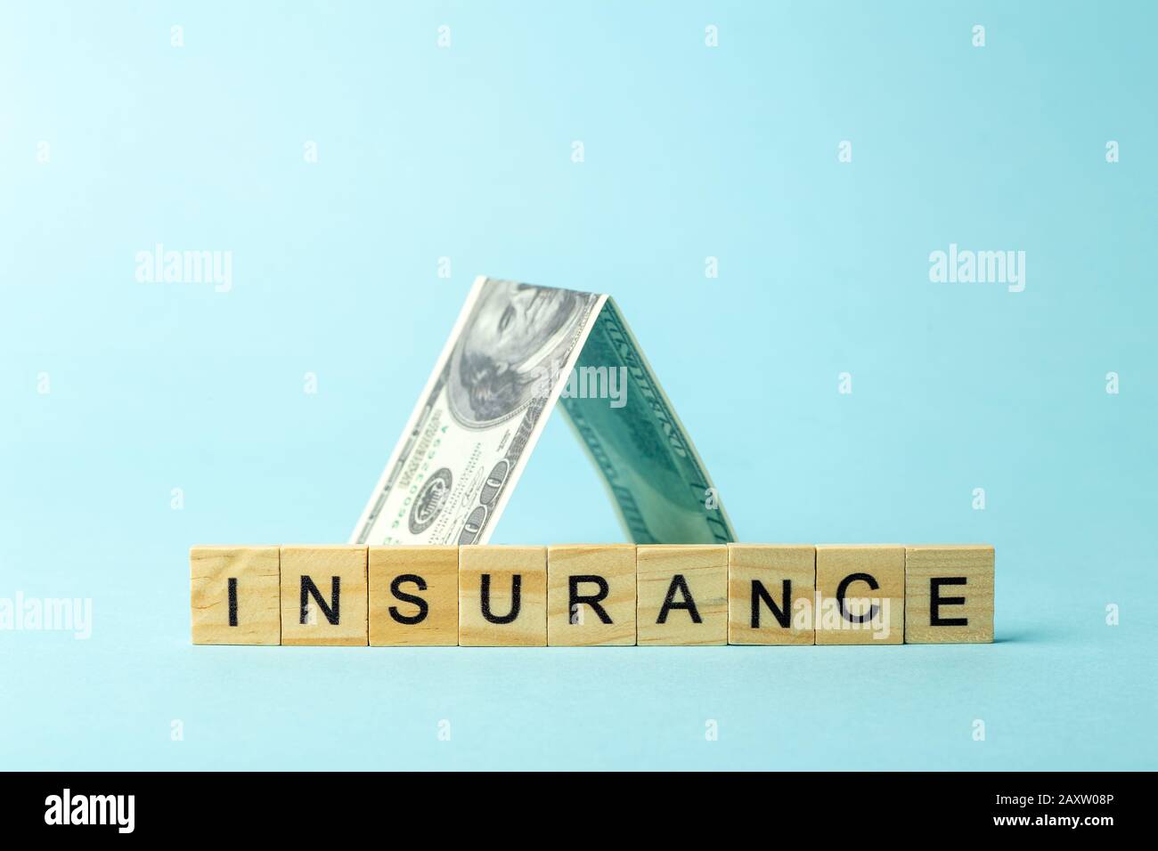 Insurance concept. Protection of life, health, home and insurance payments. Stock Photo