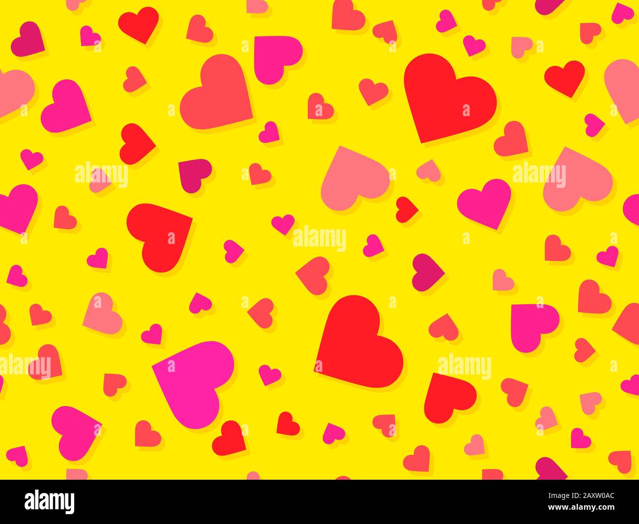 Hearts seamless pattern. Happy Valentine's day, 14th of February