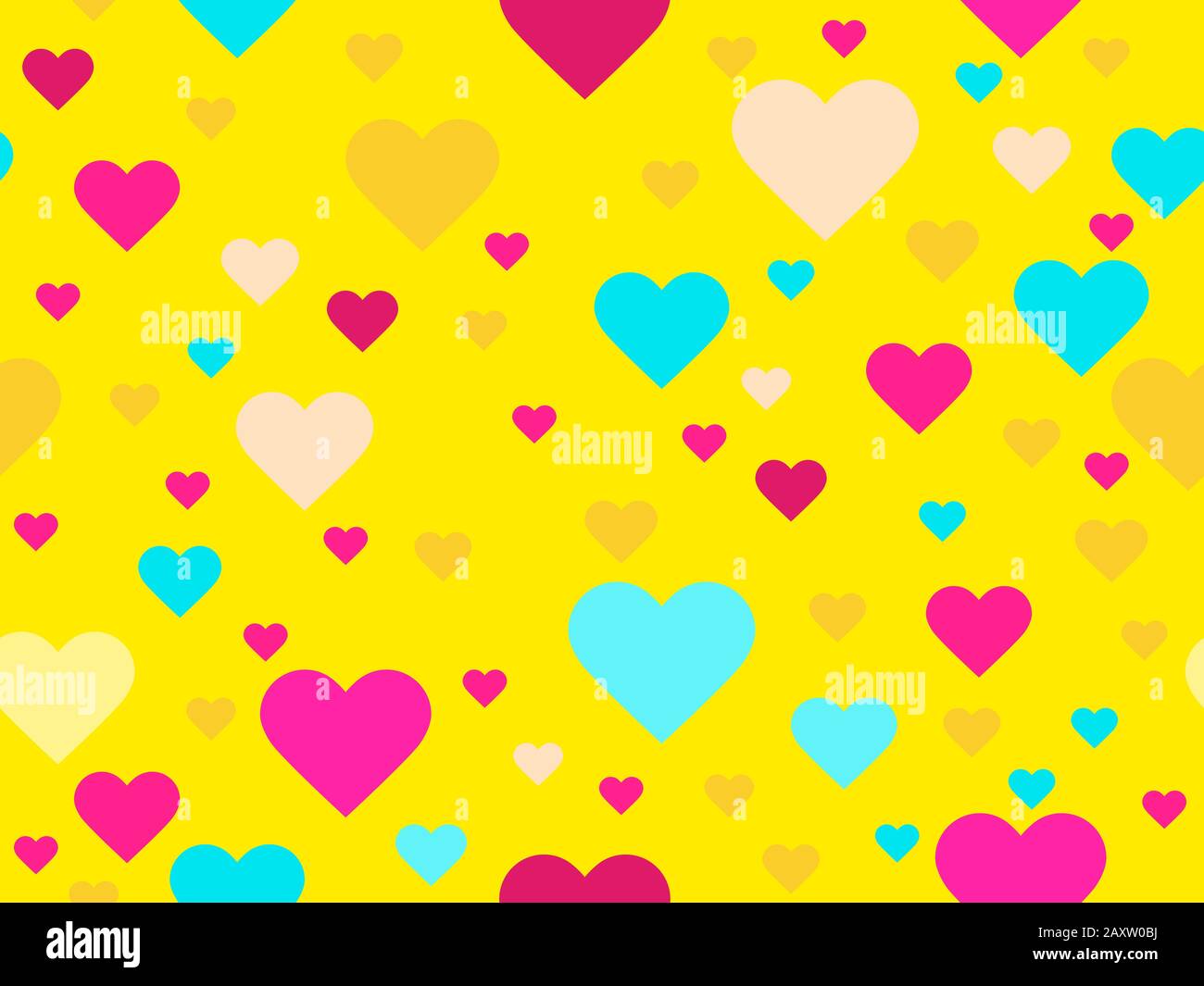 Hearts seamless pattern. Happy Valentine's day, 14th of February