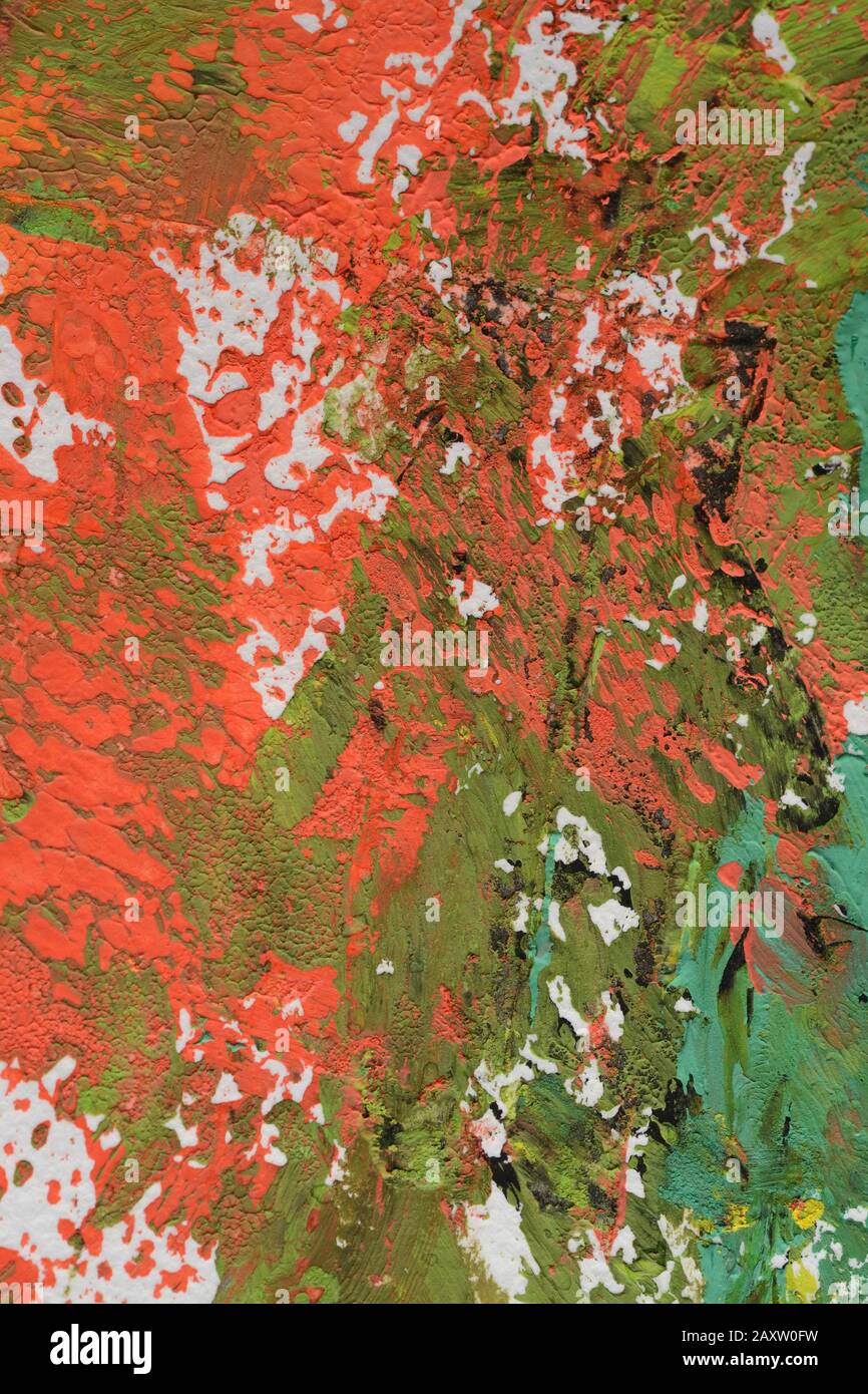 paint paper red green creative art therapy Stock Photo Alamy