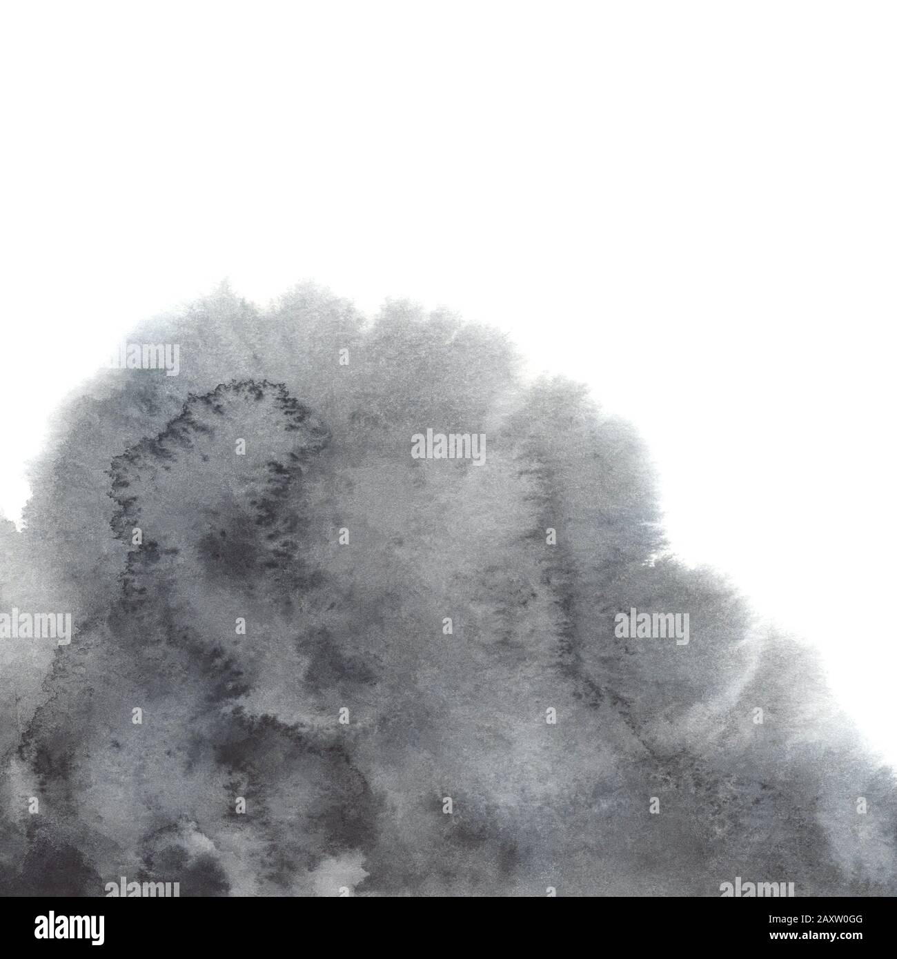 White background with watercolor abstract gray spot Stock Photo Alamy