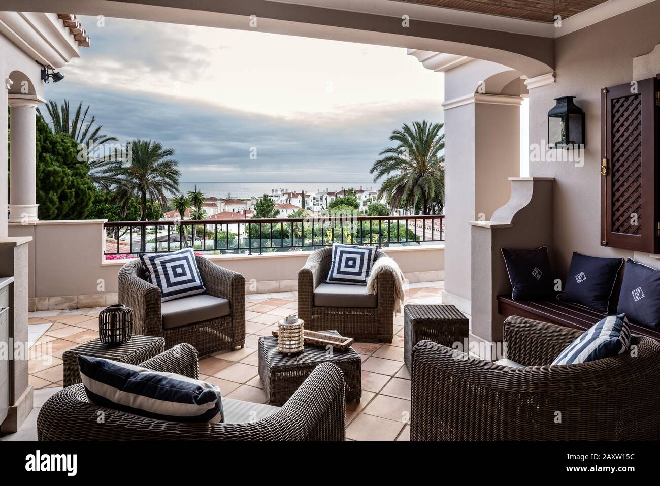 Mediterranean sea balcony hi-res stock photography and images - Alamy