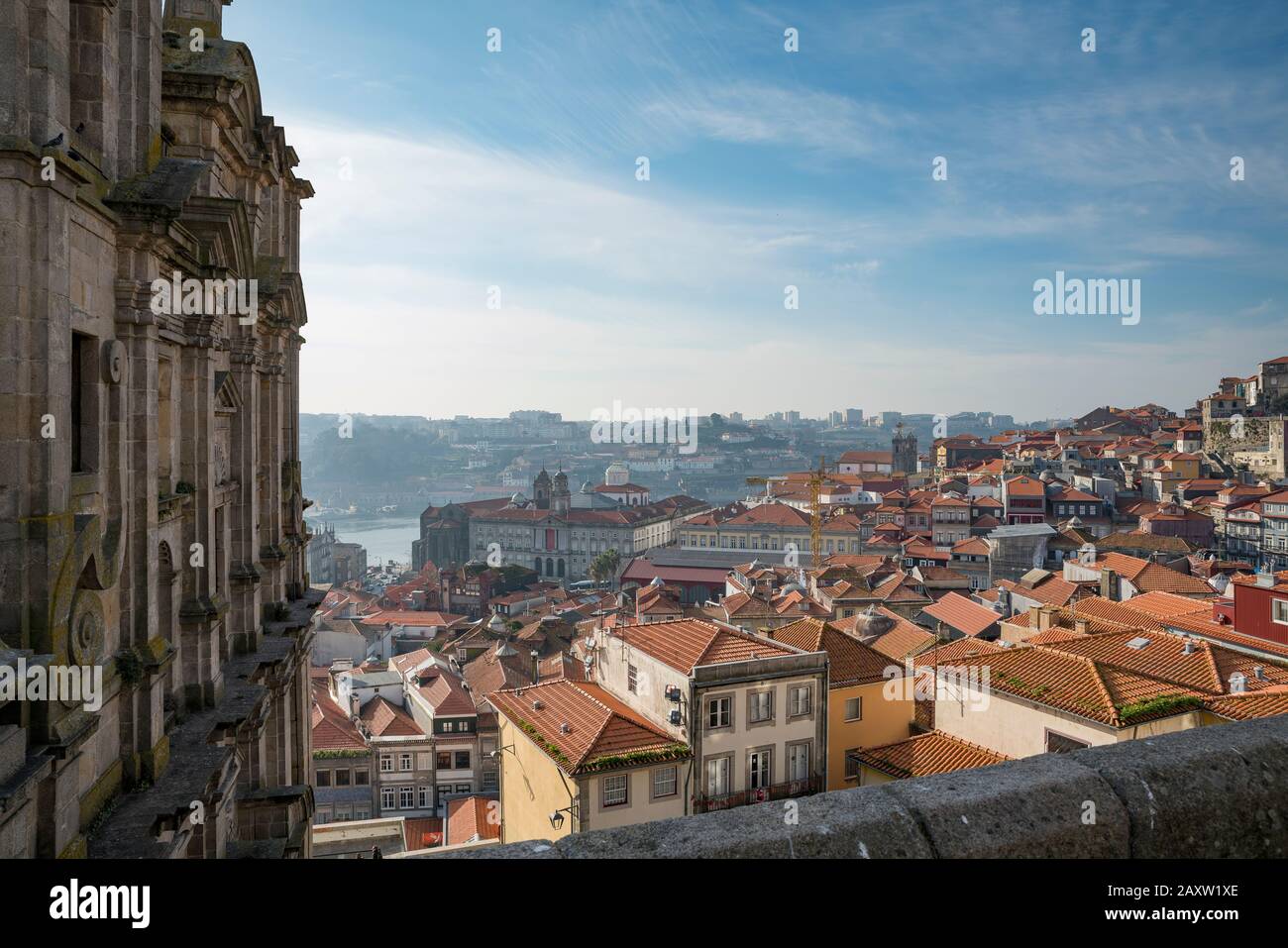 Panoramic views of Porto old center Stock Photo