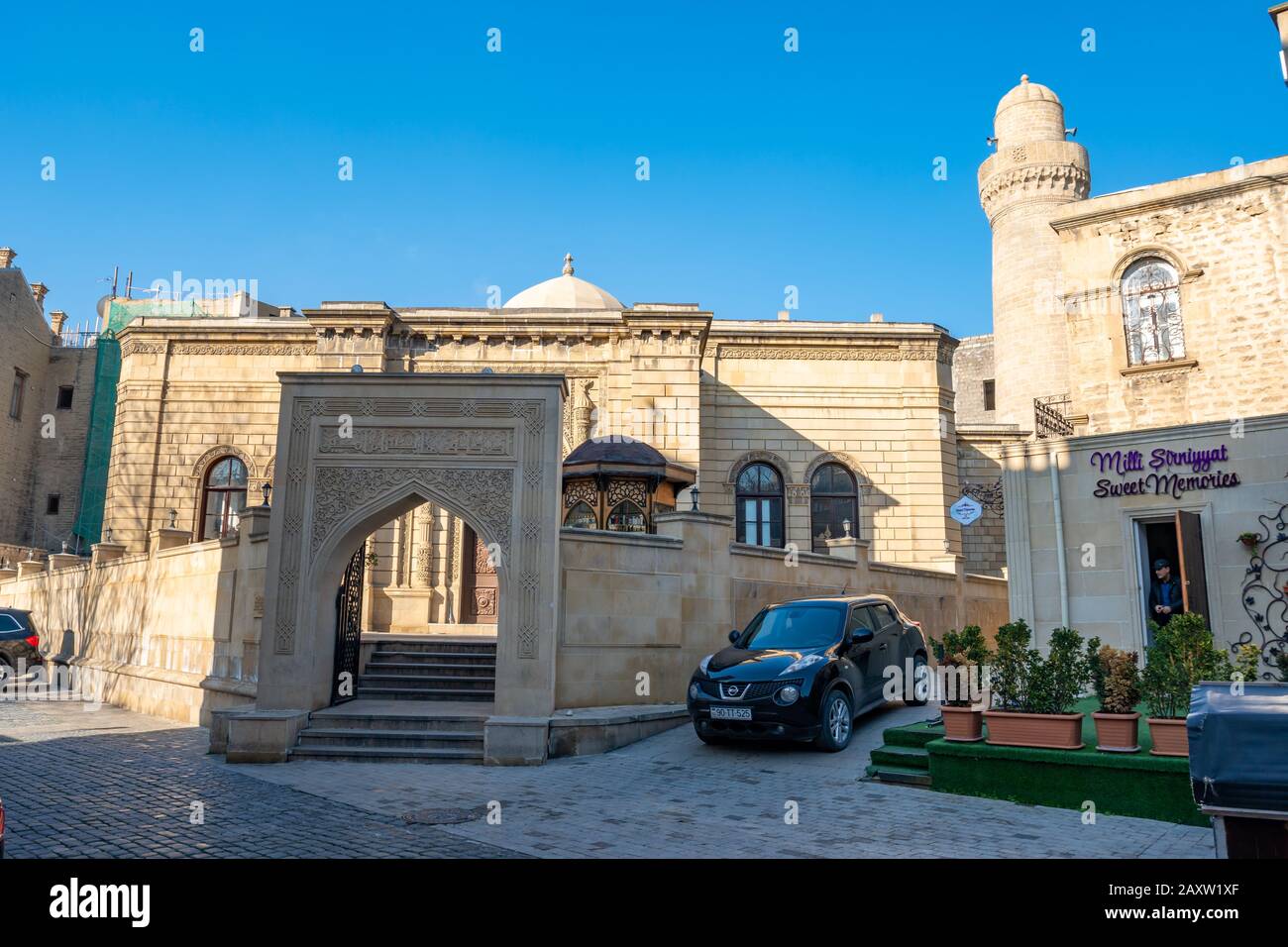 Baku, Azerbaijan 27 January 2020 - Mosque of Heydar cuma mascidi. Stock Photo