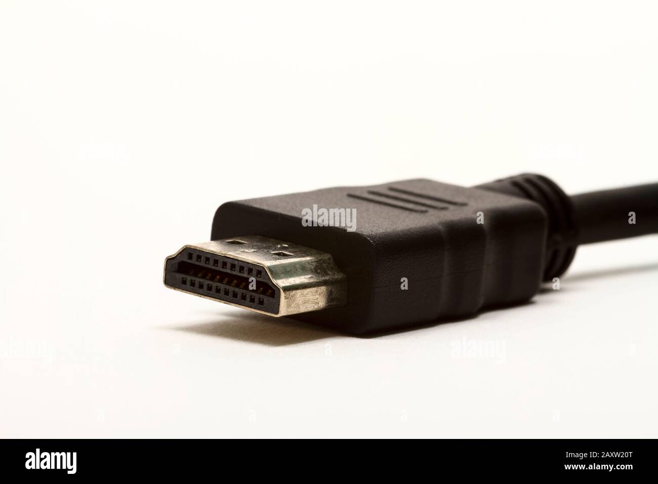 High defination hdtv digital interface television hdmi cable Stock Photo