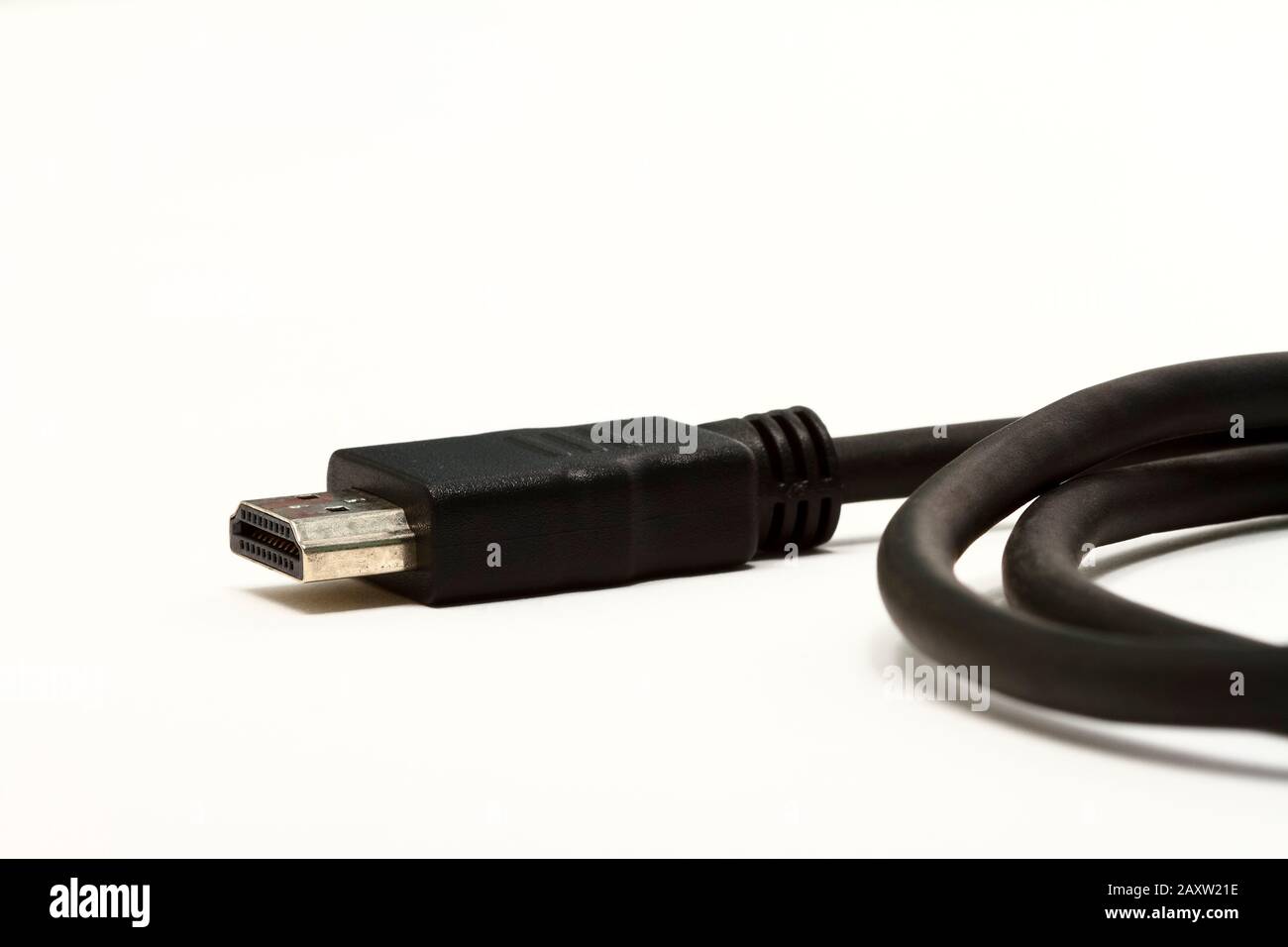 High defination hdtv digital interface television hdmi cable Stock Photo