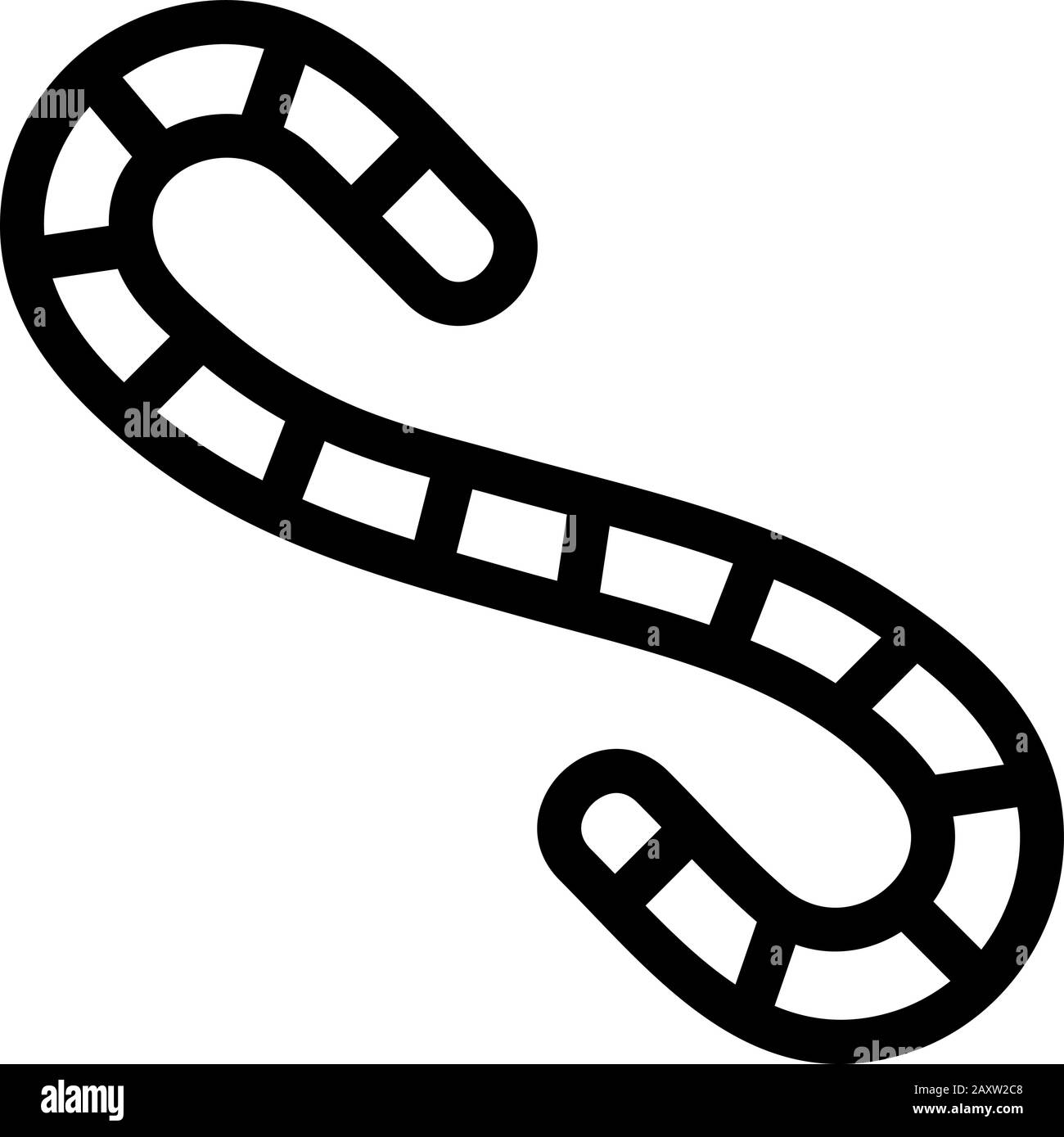 worm icon vector. Isolated contour symbol illustration Stock Vector