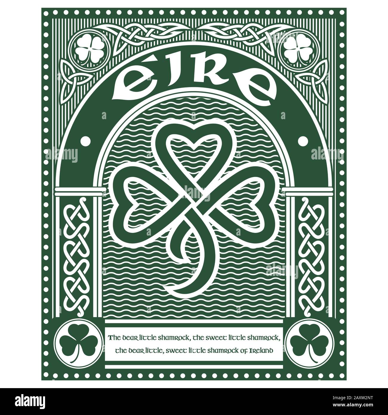 Irish Celtic design in vintage, retro ...