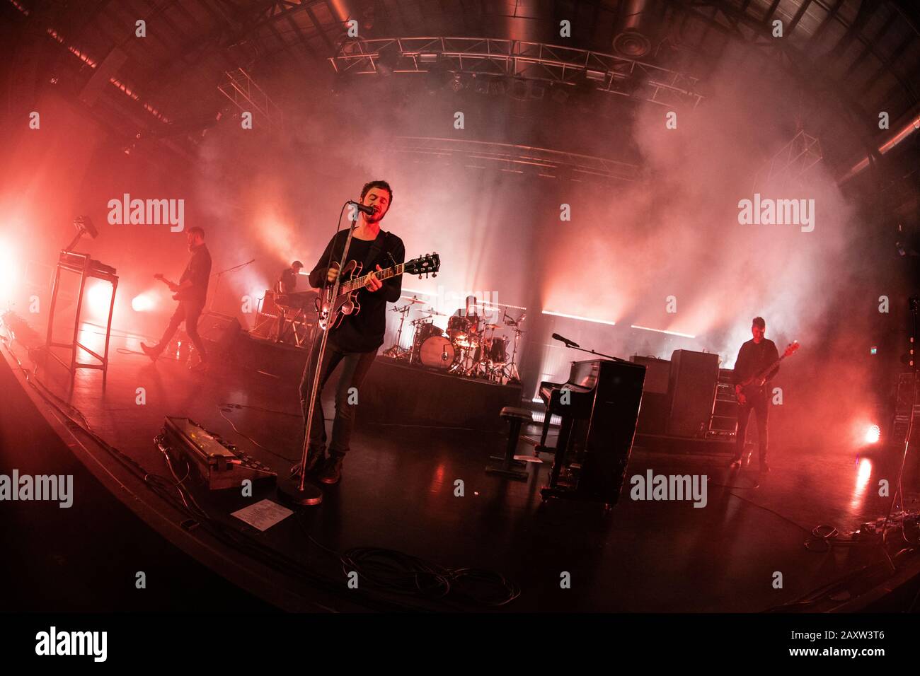 Milan Italy. 12 February 2020. The British rock band EDITORS performs live  on stage at Alcatraz during "The Black Gold Tour Stock Photo - Alamy