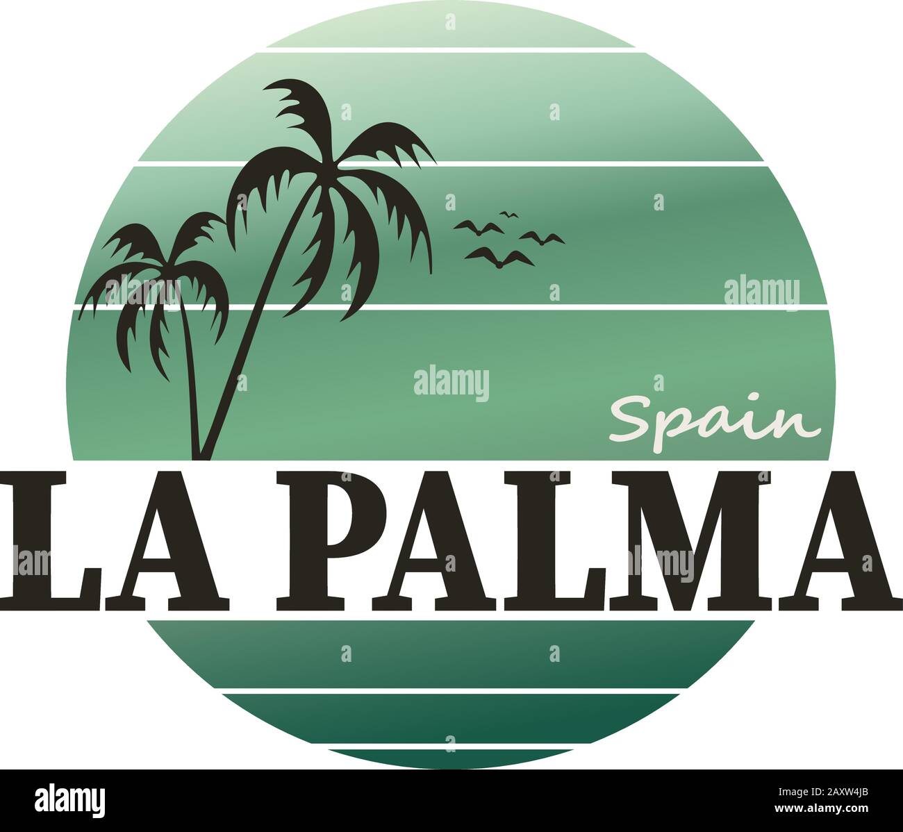 La Palma logo sign on white background, vector illustration Stock Vector