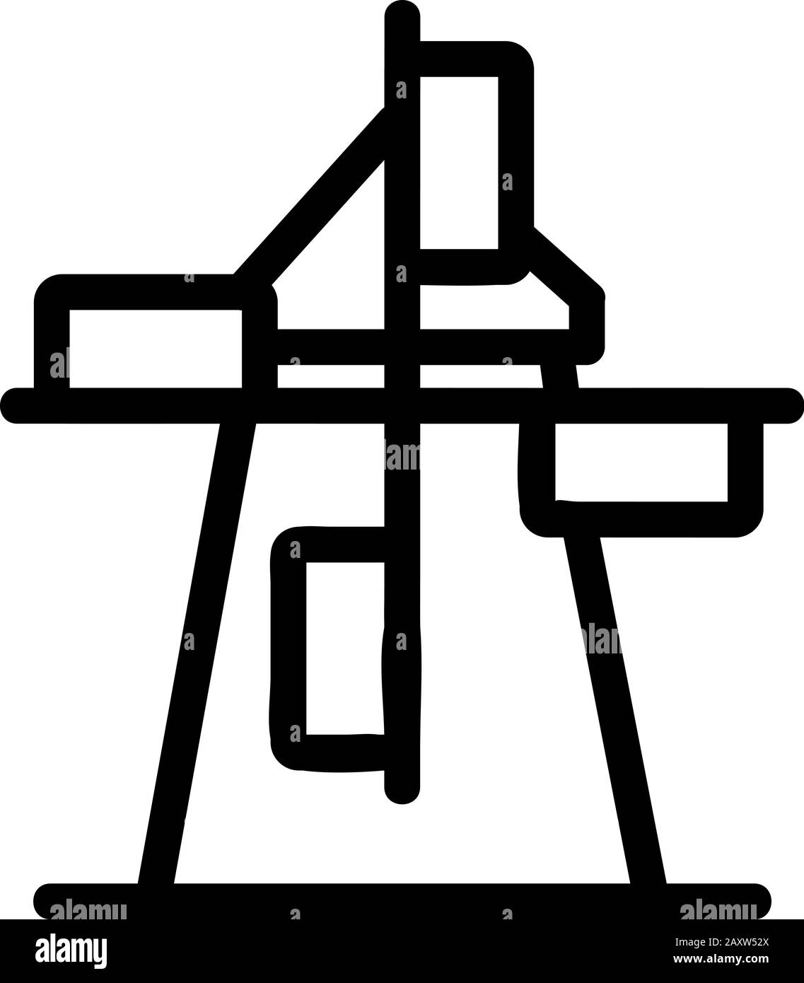 windmill icon vector. Isolated contour symbol illustration Stock Vector ...