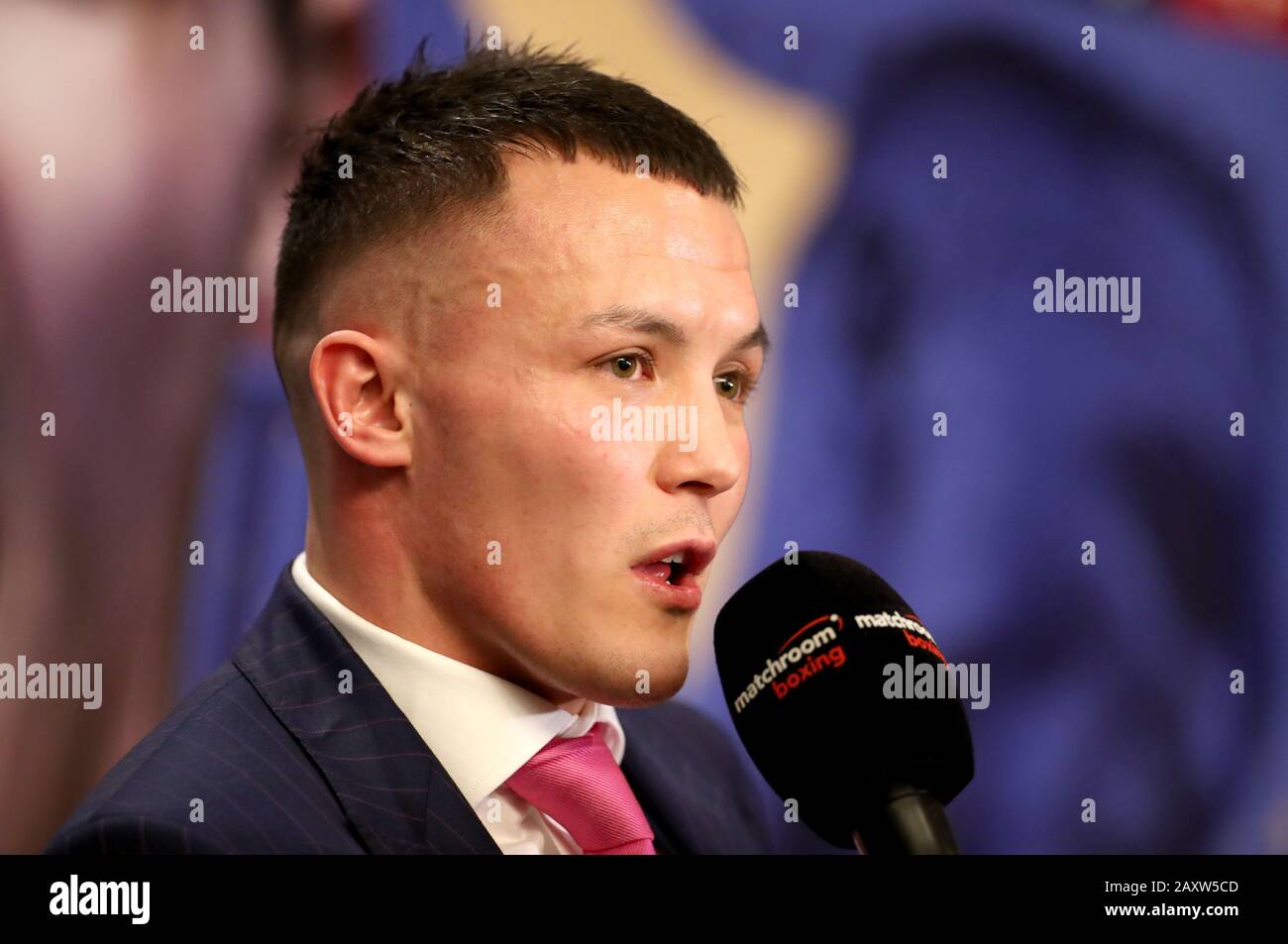 Josh Warrington during the press conference at Emerald Headingley Stadium, Leeds. Stock Photo