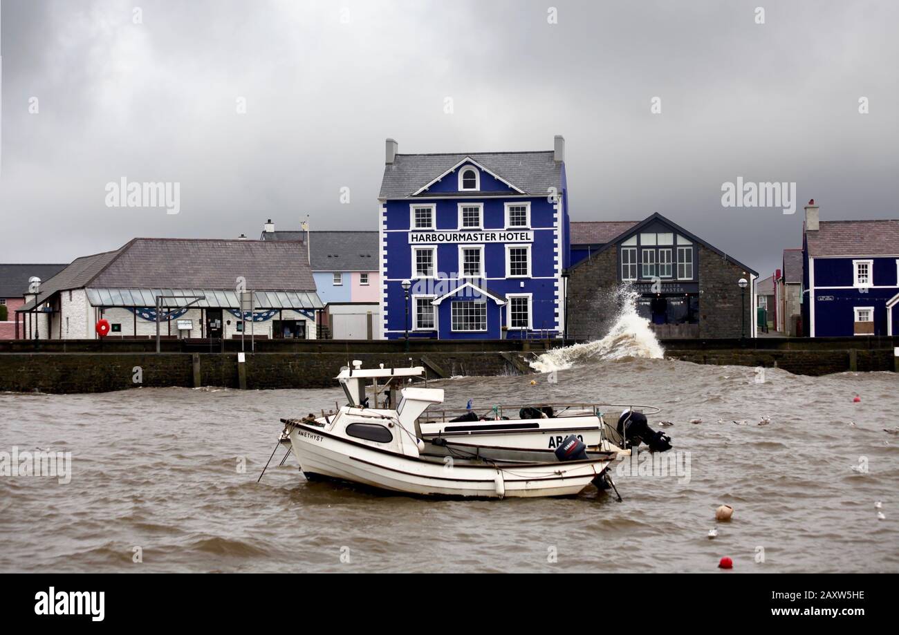 Aberaeron harbour, Wales Stock Photo