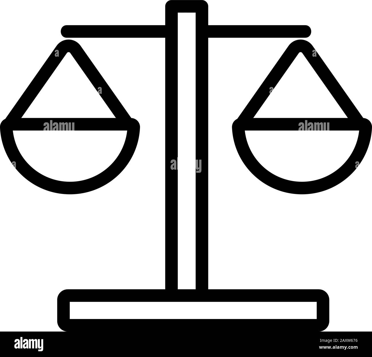 Scales icon vector. Isolated contour symbol illustration Stock Vector