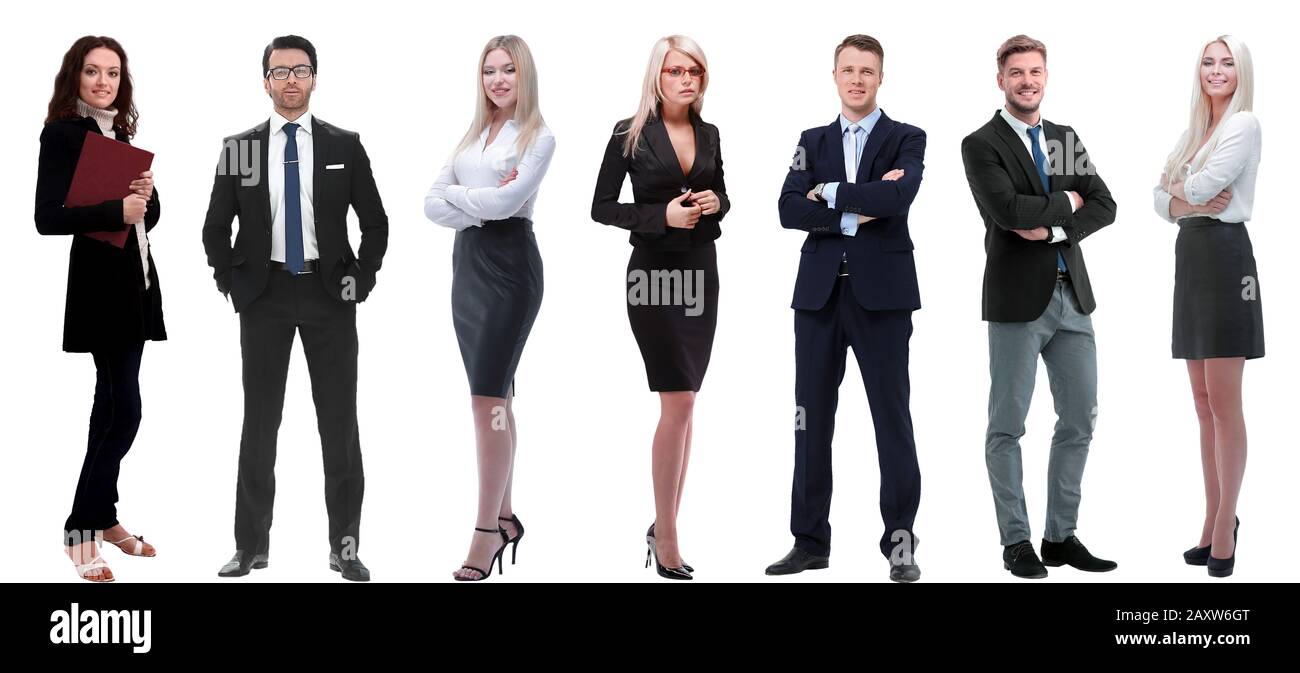 group of successful business people standing in a row Stock Photo - Alamy