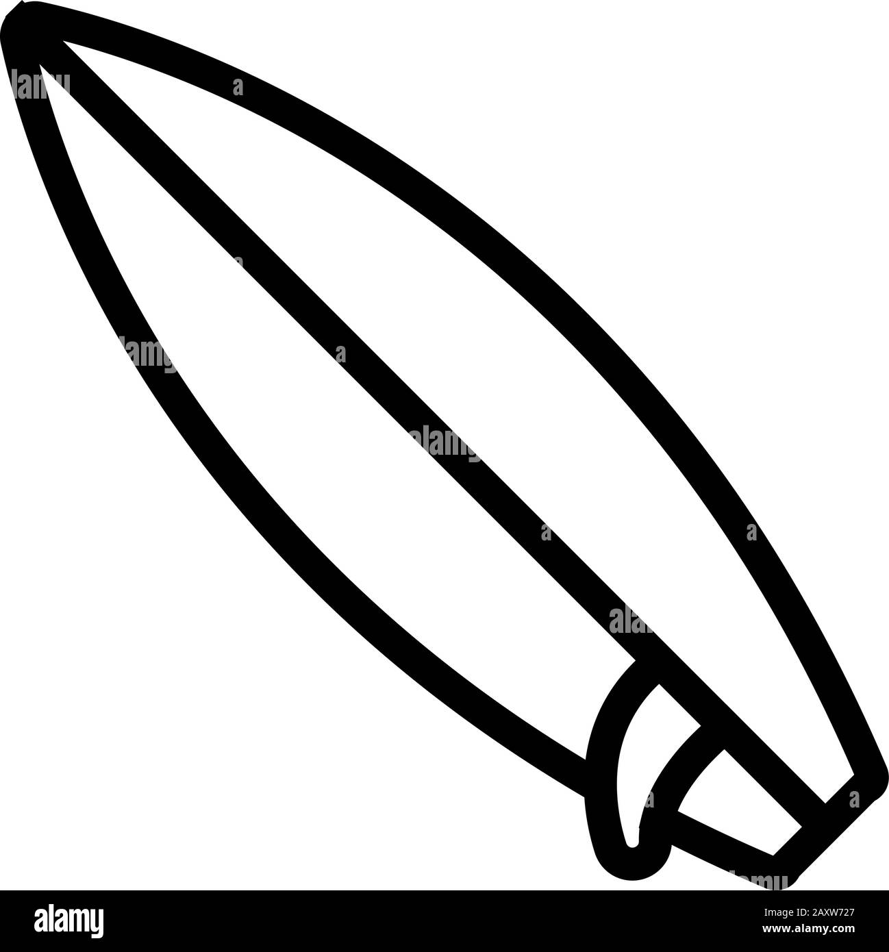 Surfboard Sea Beach Icon Vector Isolated Contour Symbol Illustration Stock Vector Image Art Alamy