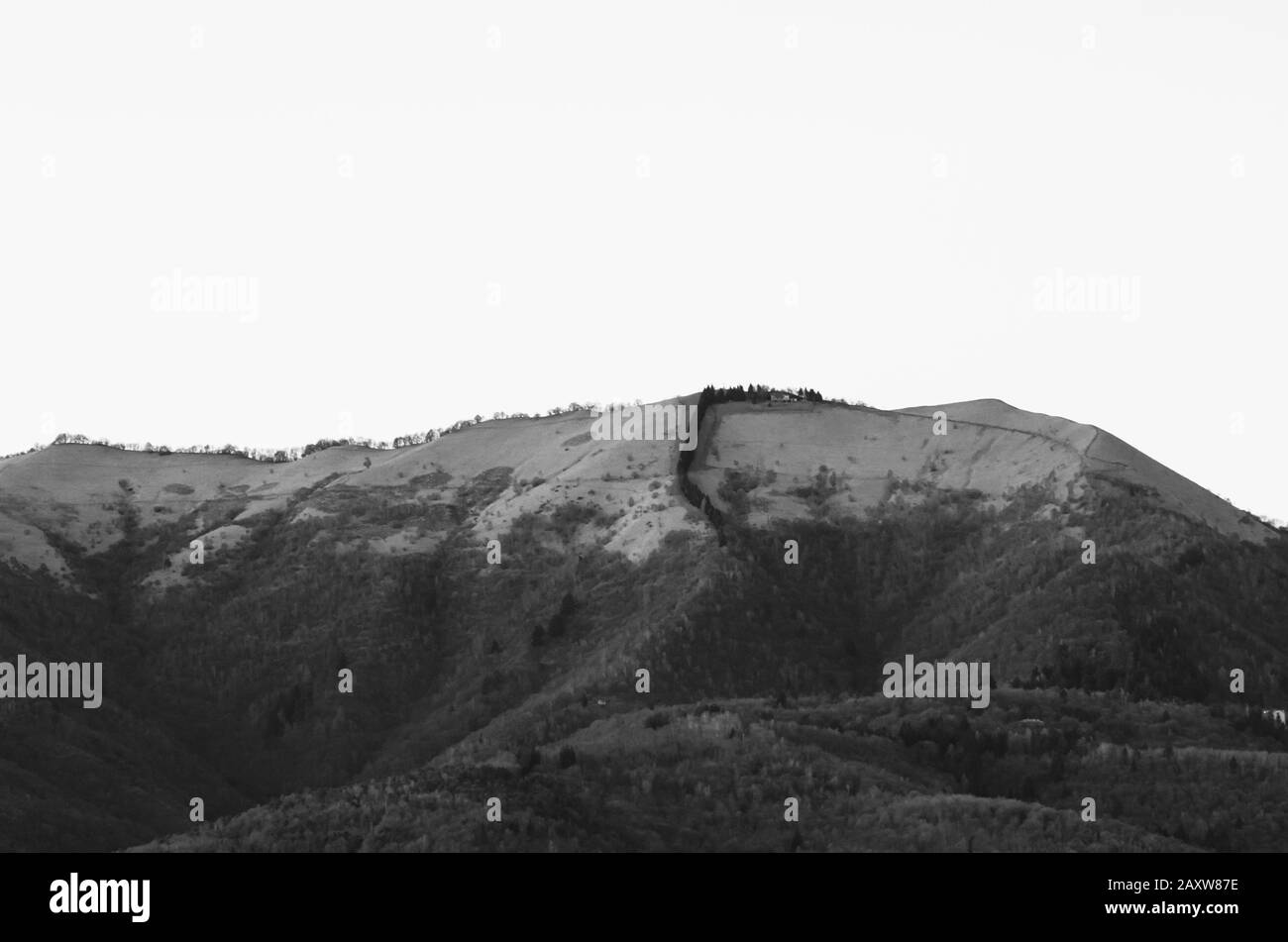 mountain range and clear sky  - italian prealps Stock Photo