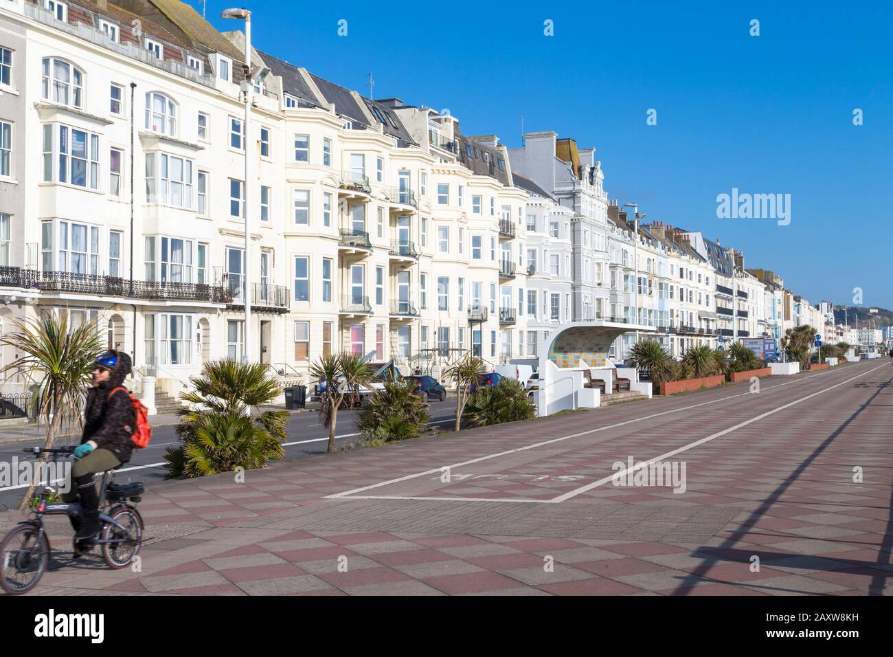 Row of seafront victorian houses, hastings, east sussex, uk Stock Photo
