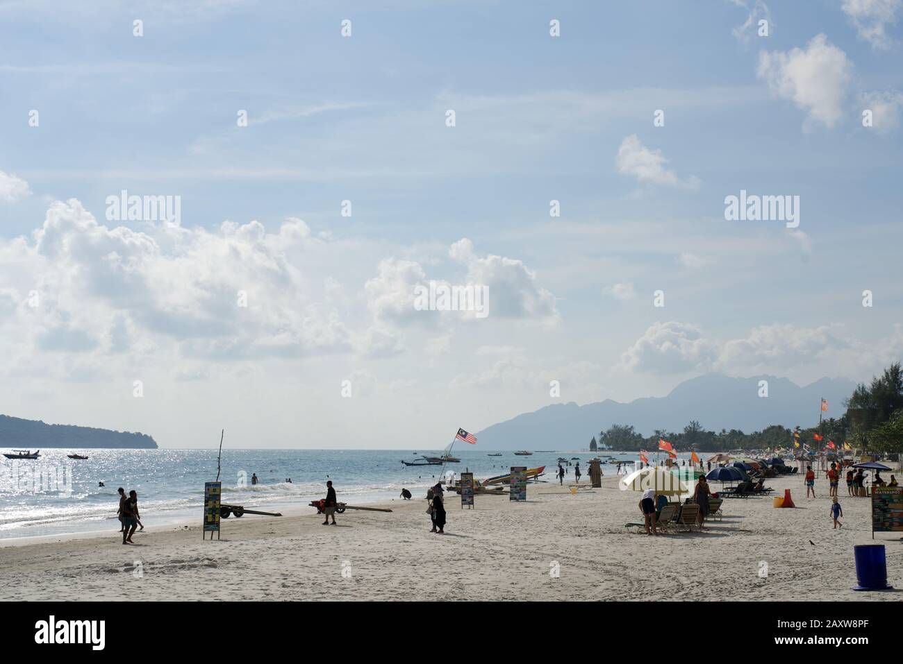 Tengah Beach (Pantai Tengah) at Langkawi, Kedah, Malaysia Stock Photo
