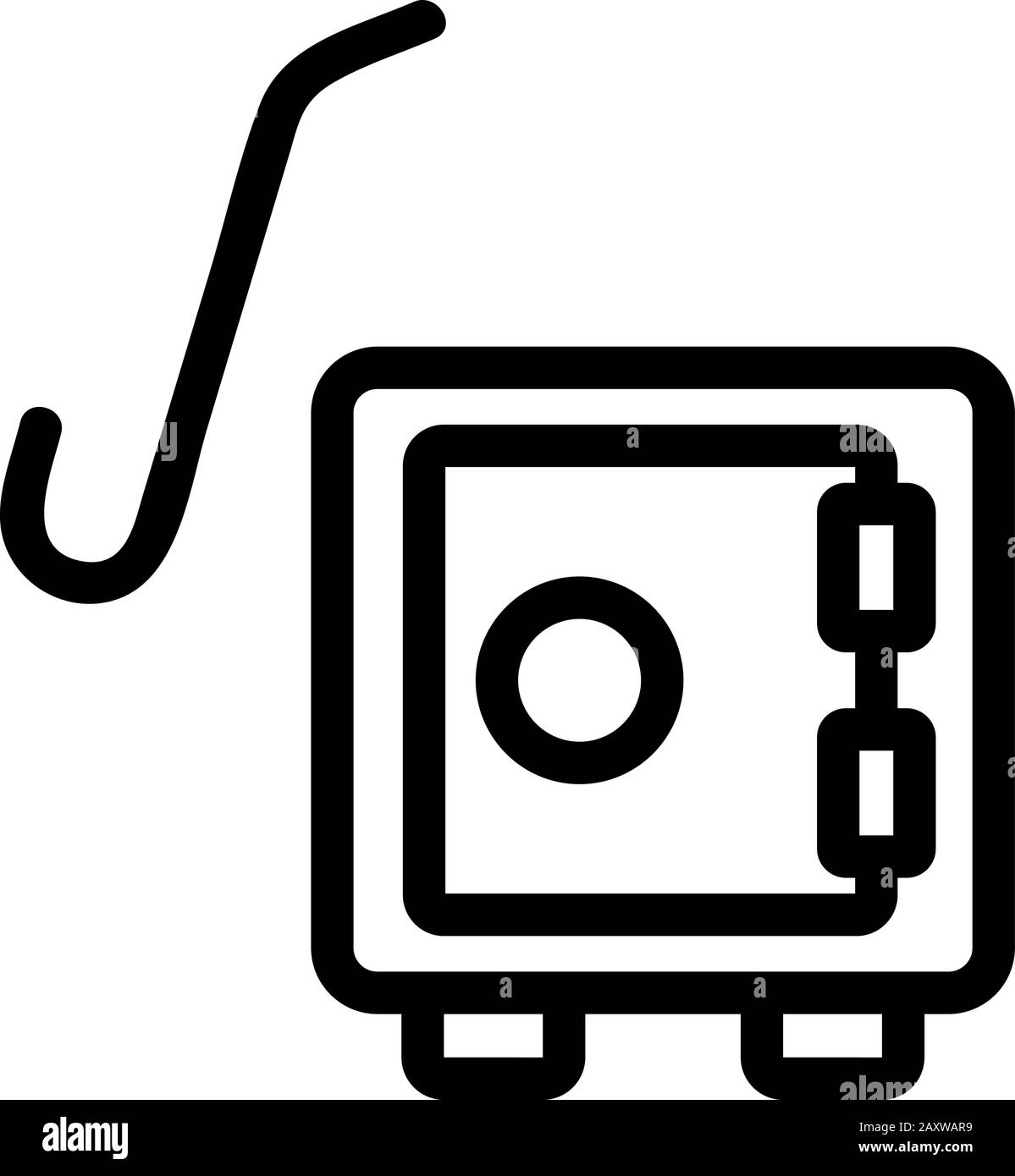 robbery crime icon vector. Isolated contour symbol illustration Stock ...