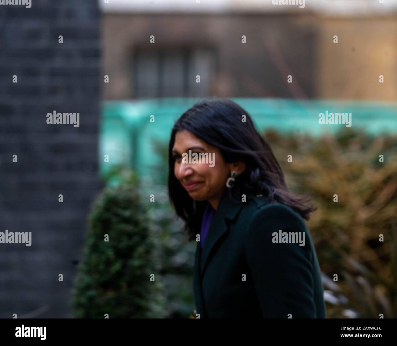London, UK. 13th Feb, 2020. Suella Braverman arrives at at 10 Downing Street, London to be appointed Attorney General as part of the cabinet reshuffle Credit: Ian Davidson/Alamy Live News Stock Photo