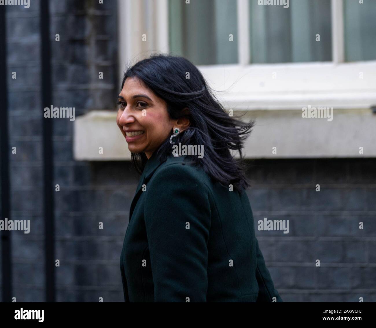 London, UK. 13th Feb, 2020. Suella Braverman arrives at 10 Downing Street, London to be appointed Attorney General as part of the cabinet reshuffle Credit: Ian Davidson/Alamy Live News Stock Photo