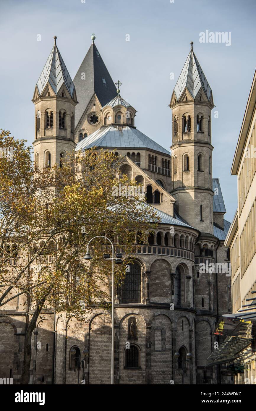 Roman Building Cologne Romanesque basilica in Cologne Stock Photo - Alamy