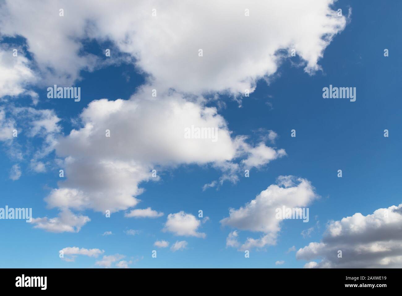 Incredible blue sky with beautiful white clouds. Clouds floating on ...