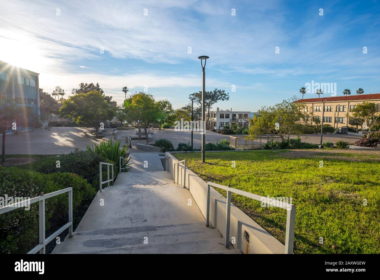 Buildings on the grounds of the Scripps Institute Of Oceanography. La Jolla, CA, USA. Stock Photo