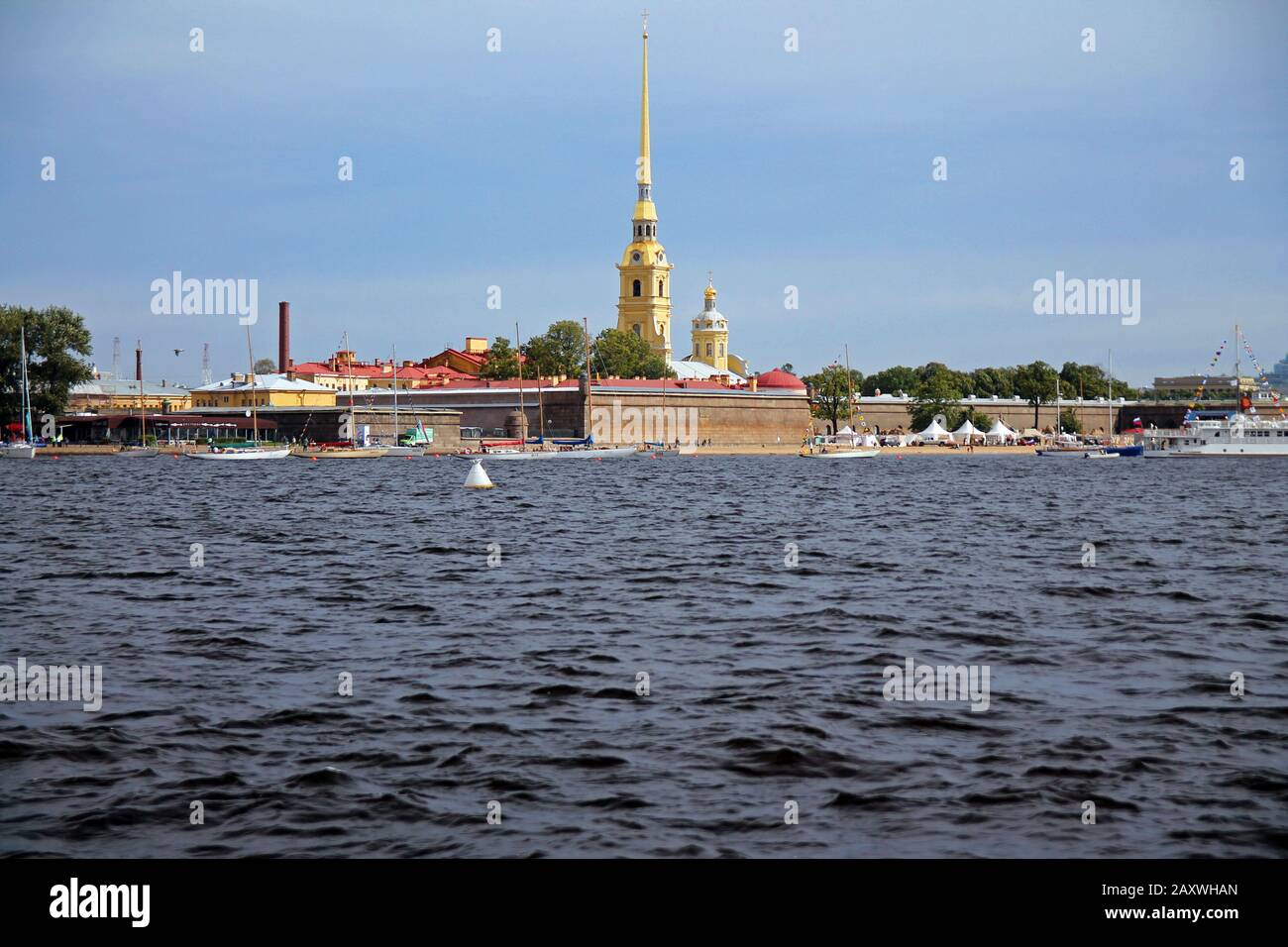 Peter and Paul Fortress on the Saint Petersburg island Stock Photo