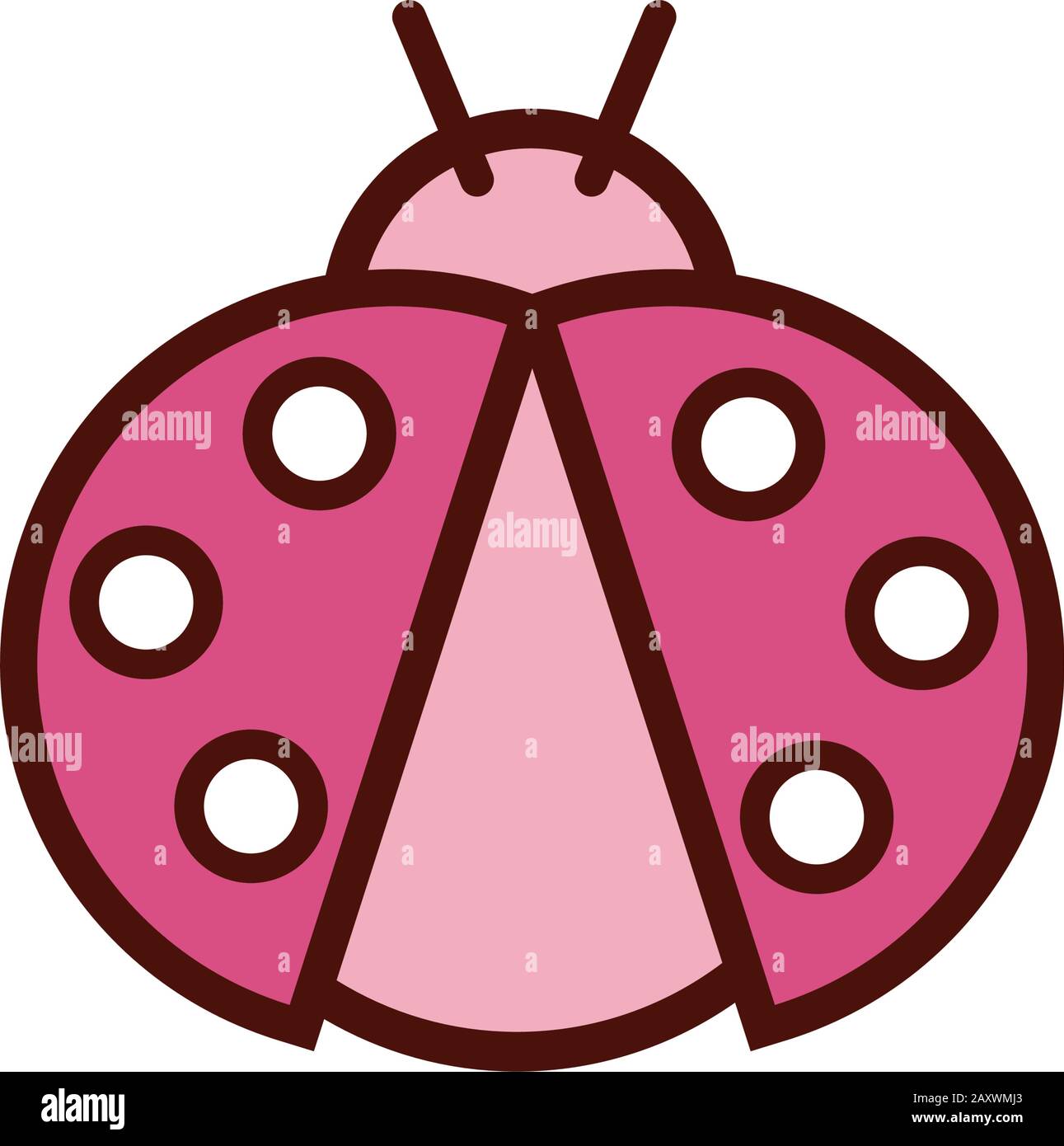 cute ladybug spring insect flat style Stock Vector Image & Art - Alamy