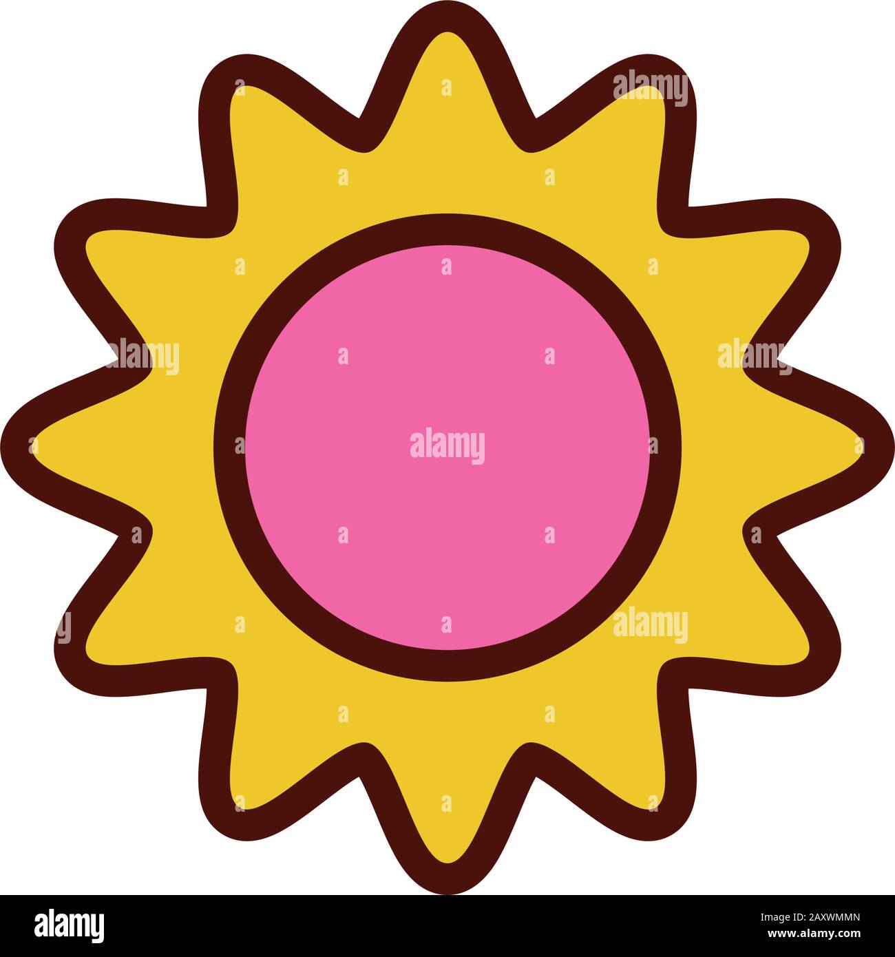 Radiant sunflower Stock Vector Images - Alamy