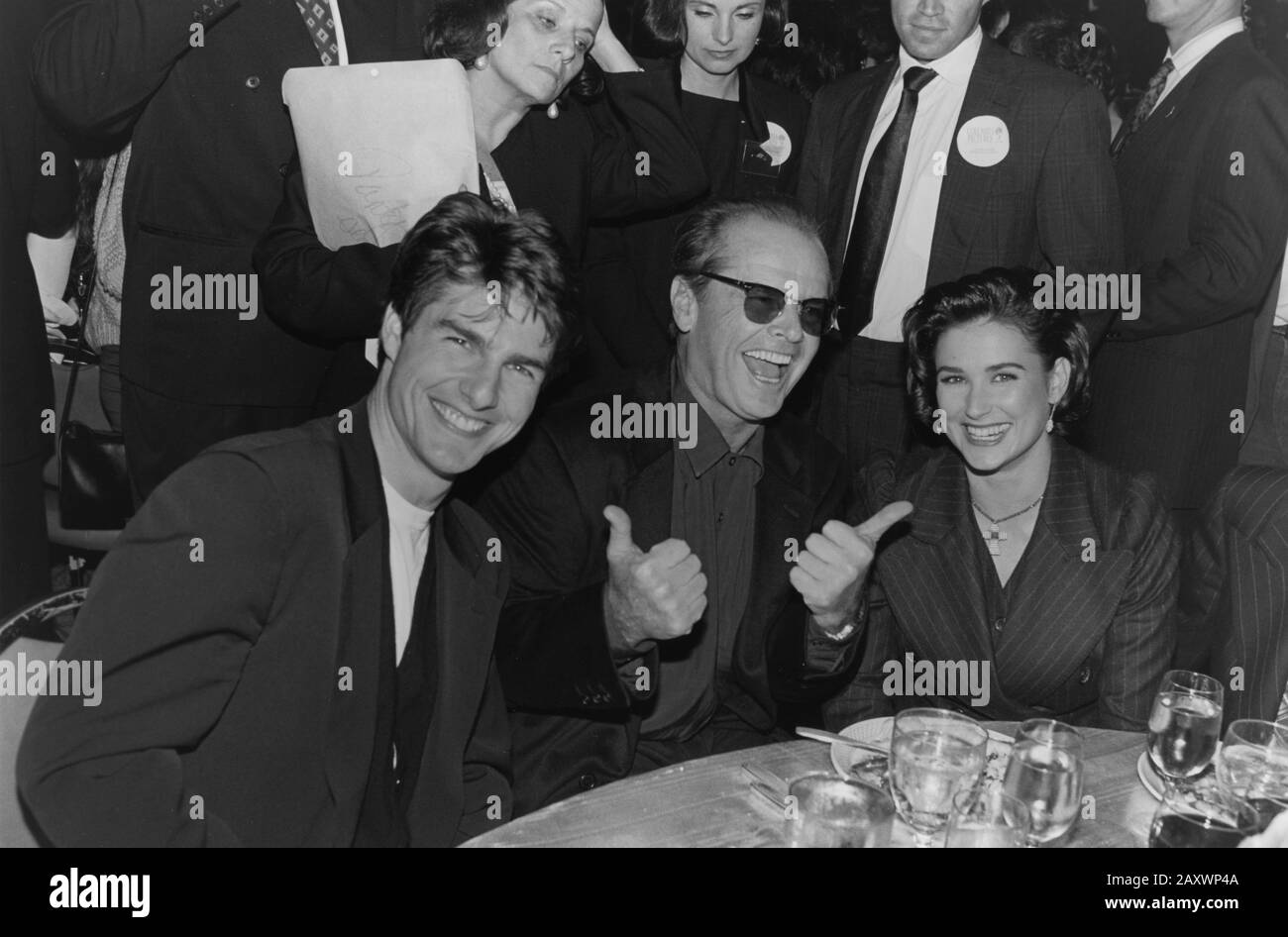 Los Angeles.CA.USA. LIBRARY. Tom Cruise, Jack Nicholson and Demi Moore. A  Few Good Men party. 9th December 1992. UPDATED:12.02.2020.  Ref:LMK30-120220PBOR-001. Peter Borsari/PIP-Landmark MediaWWW.LMKMEDIA.COM  Stock Photo - Alamy