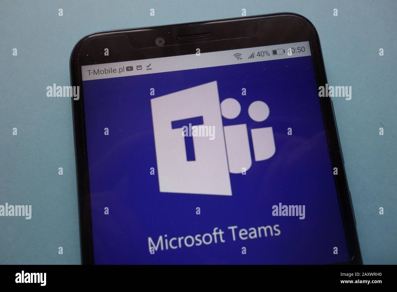 Microsoft Teams logo displayed on smartphone Stock Photo
