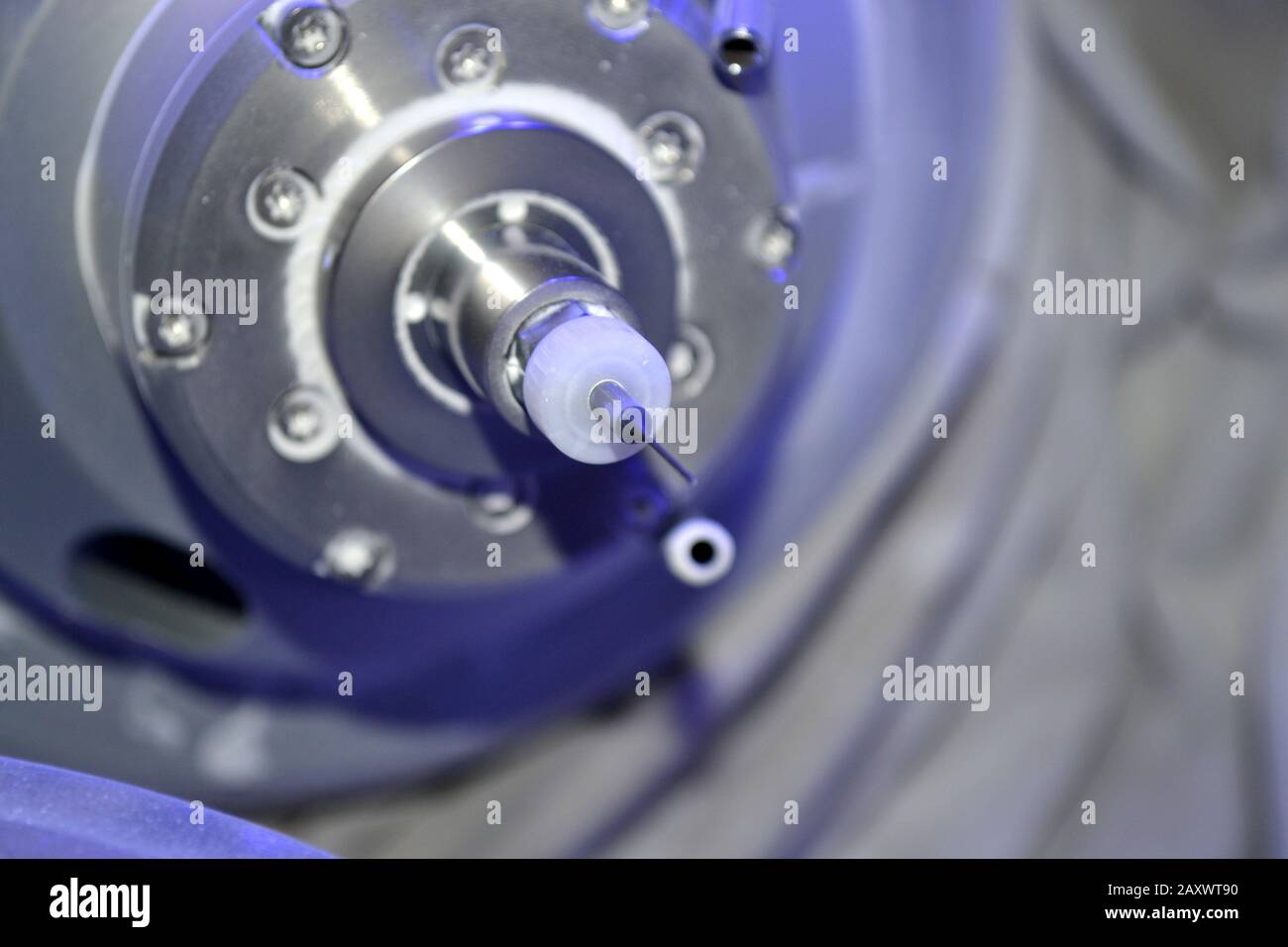 drill of medical milling machine close-up. Modern technology cad cam ...