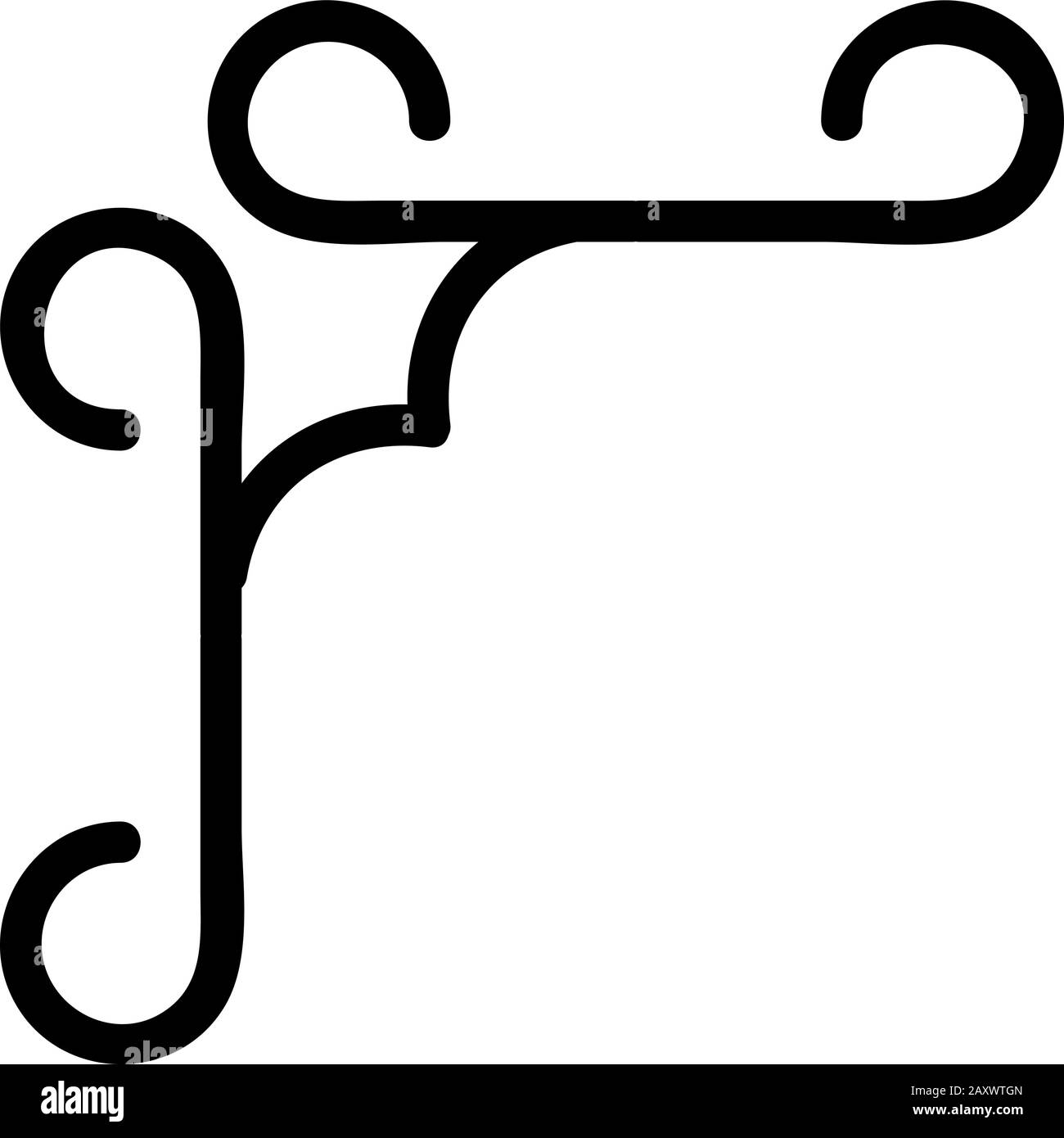 border corner frame is the vector icon. Isolated contour symbol