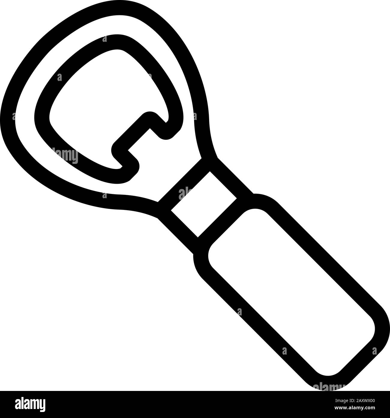 Bottle opener Icon vector. Isolated contour symbol illustration Stock