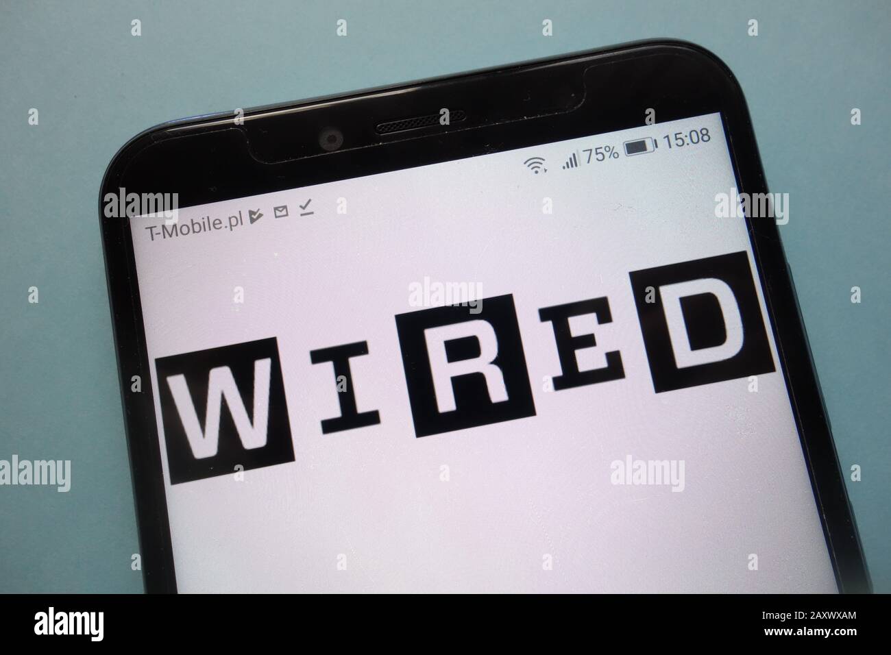 Wired magazine logo displayed on smartphone Stock Photo