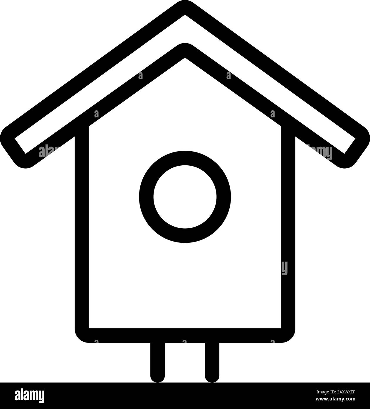 bird house Icon vector. Isolated contour symbol illustration Stock Vector
