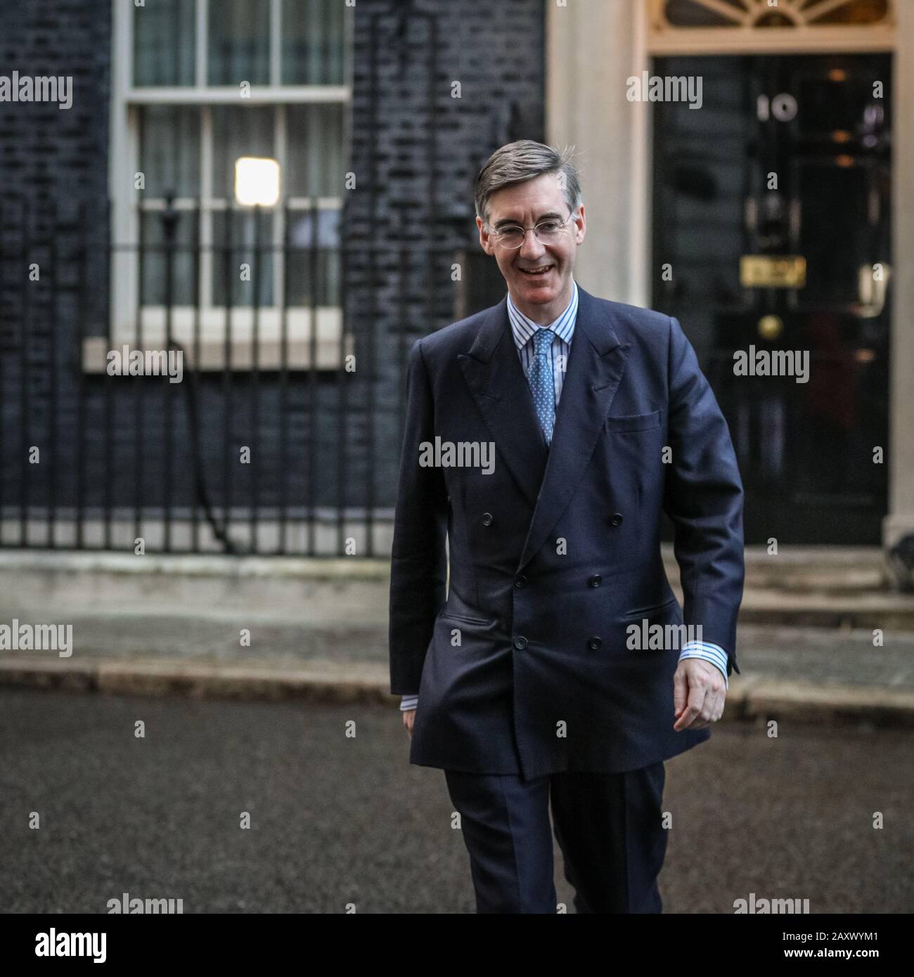 Downing Street, London, 13th Feb 2020. Jacob Rees-Mogg remains in his position as Leader of the House of Commons in the Cabinet re-shuffle. Credit: Imageplotter/Alamy Live News Stock Photo