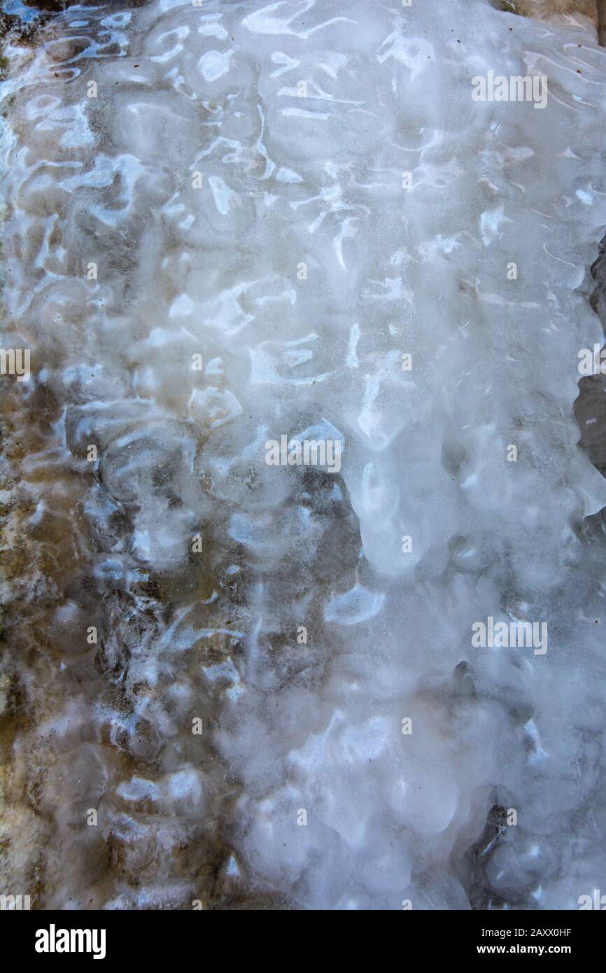 frozen ice abstract background. Stock Photo