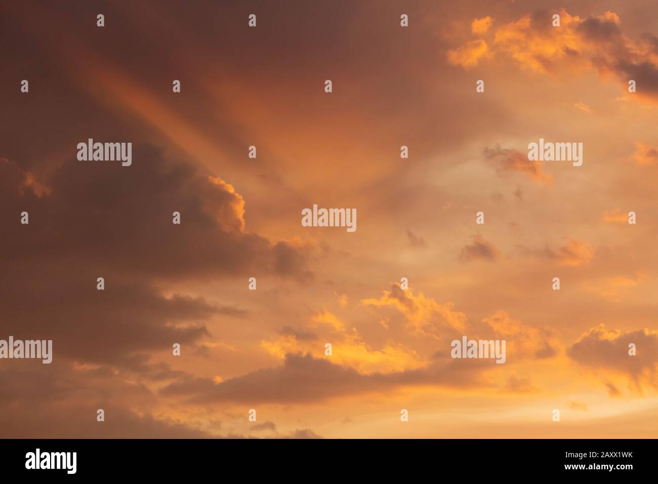 Red sunset clouds due to bush fire smoke in The Blue Mountains in ...