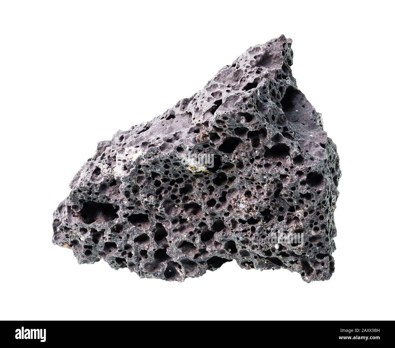 rough black pumice rock cutout on white background Stock Photo Alamy