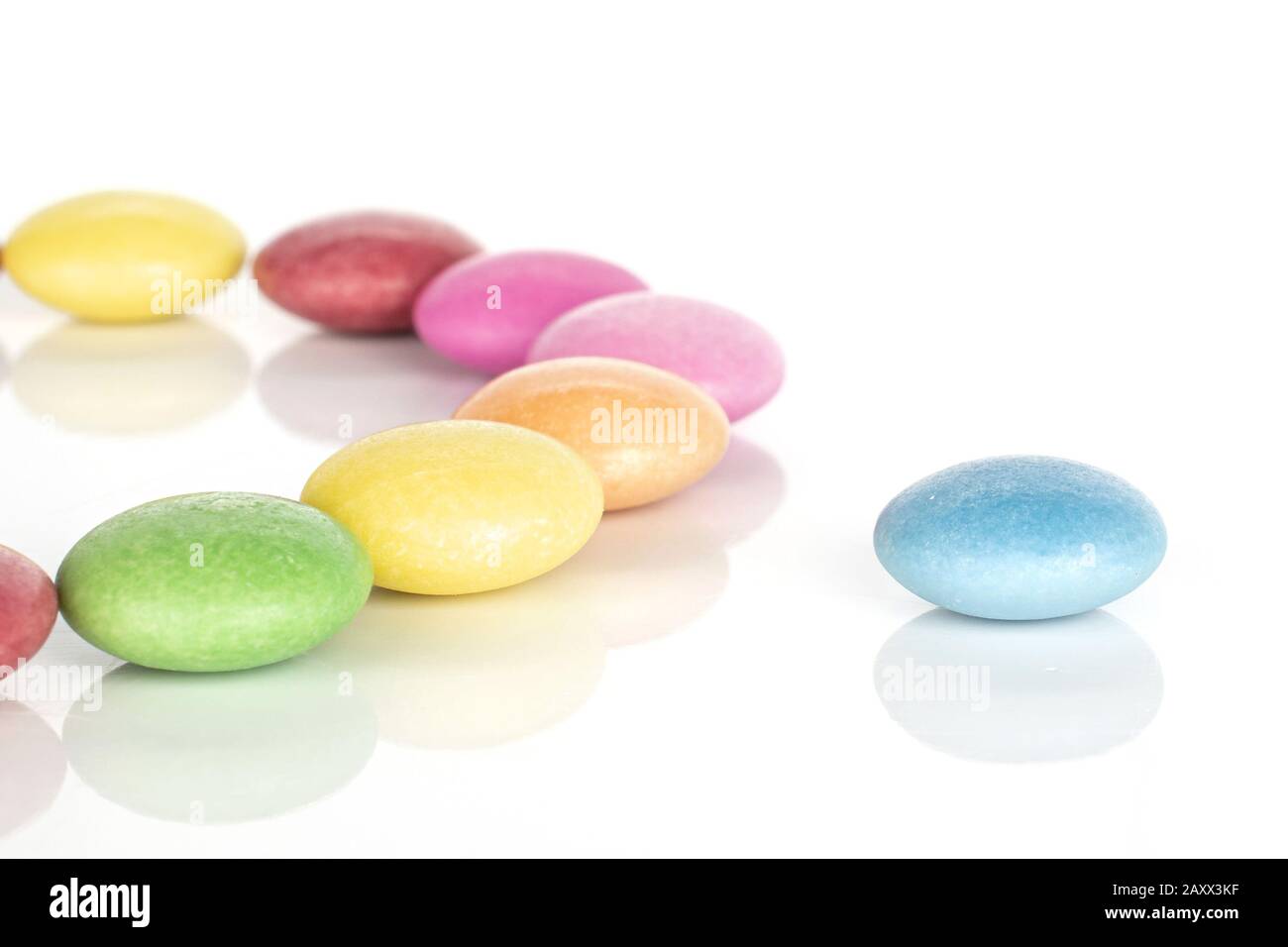 Lot of whole sweet colourful candy isolated on white background Stock ...